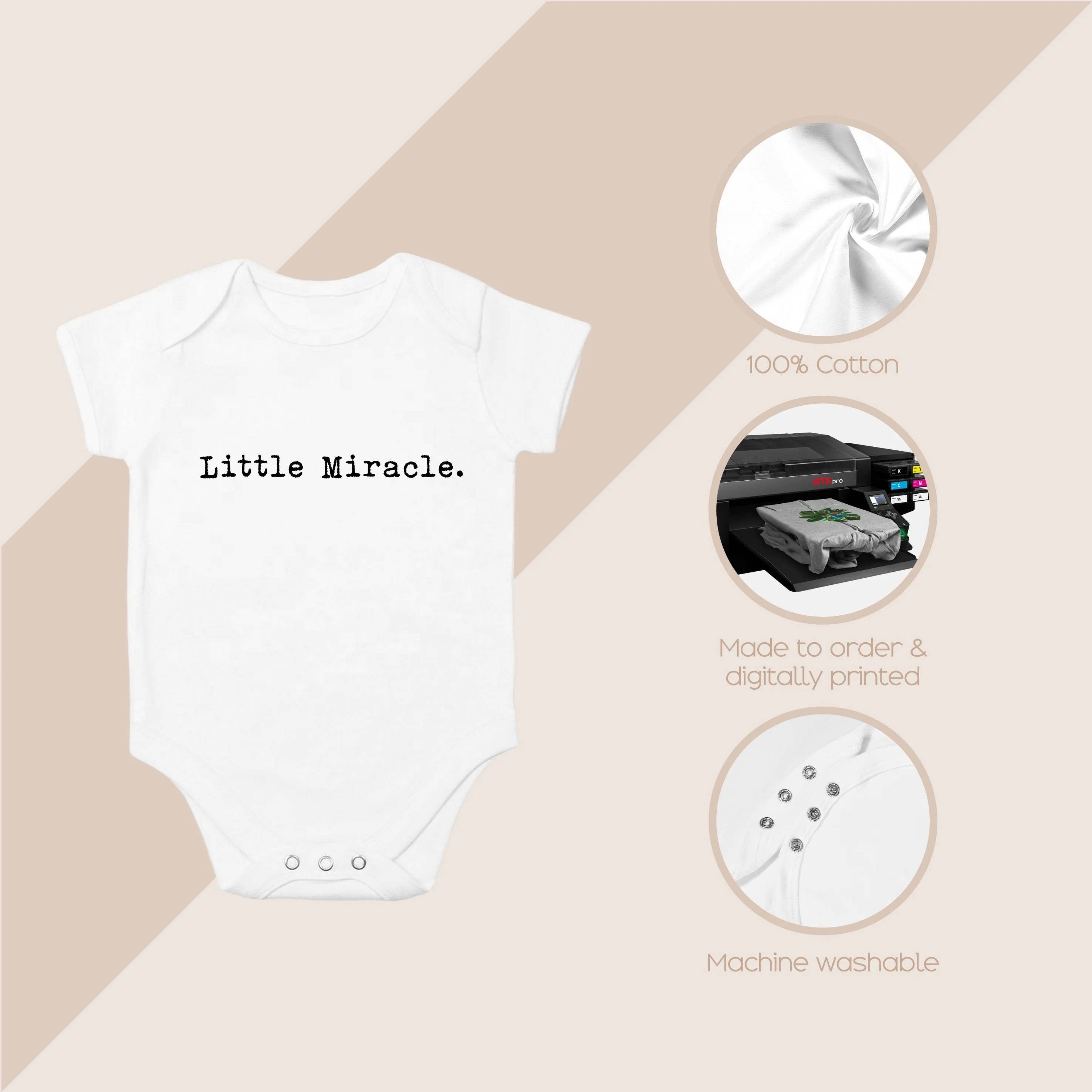 Little Miracle Baby Announcement Vest - Image 5