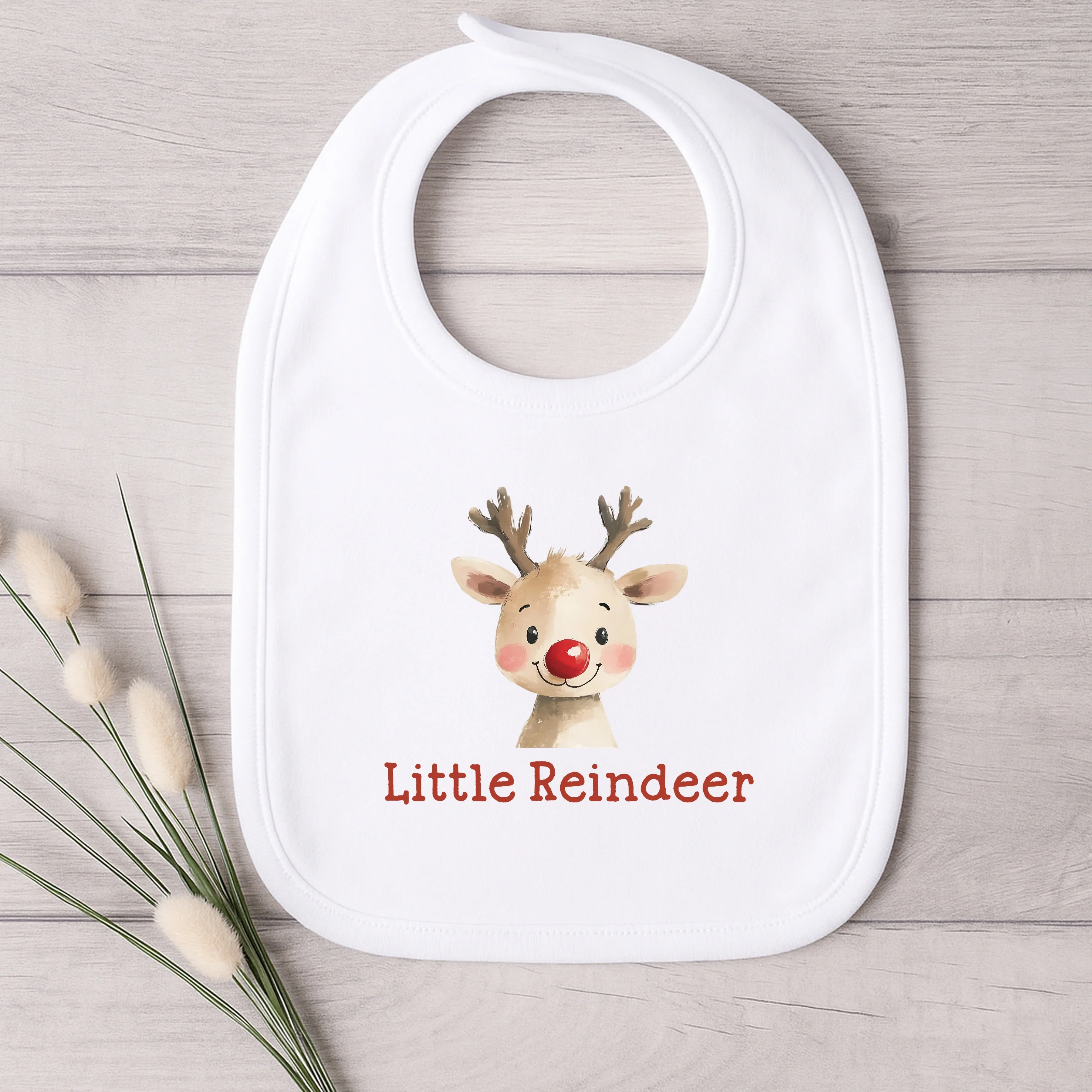Little Reindeer Christmas Baby Grow/Vest/Bib - Image 2