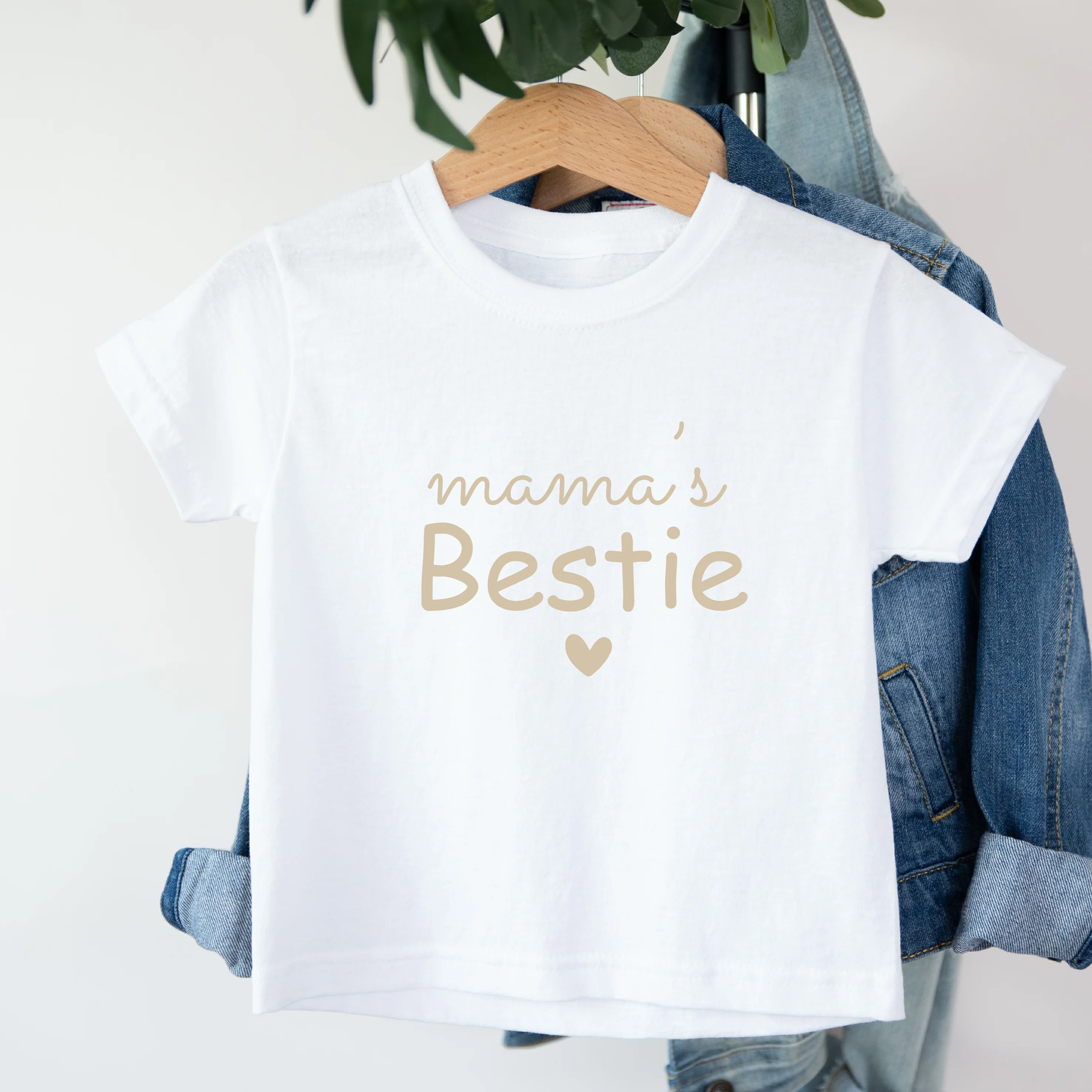 Mamas Bestie Beige Heart Matching Outfits - Image 4