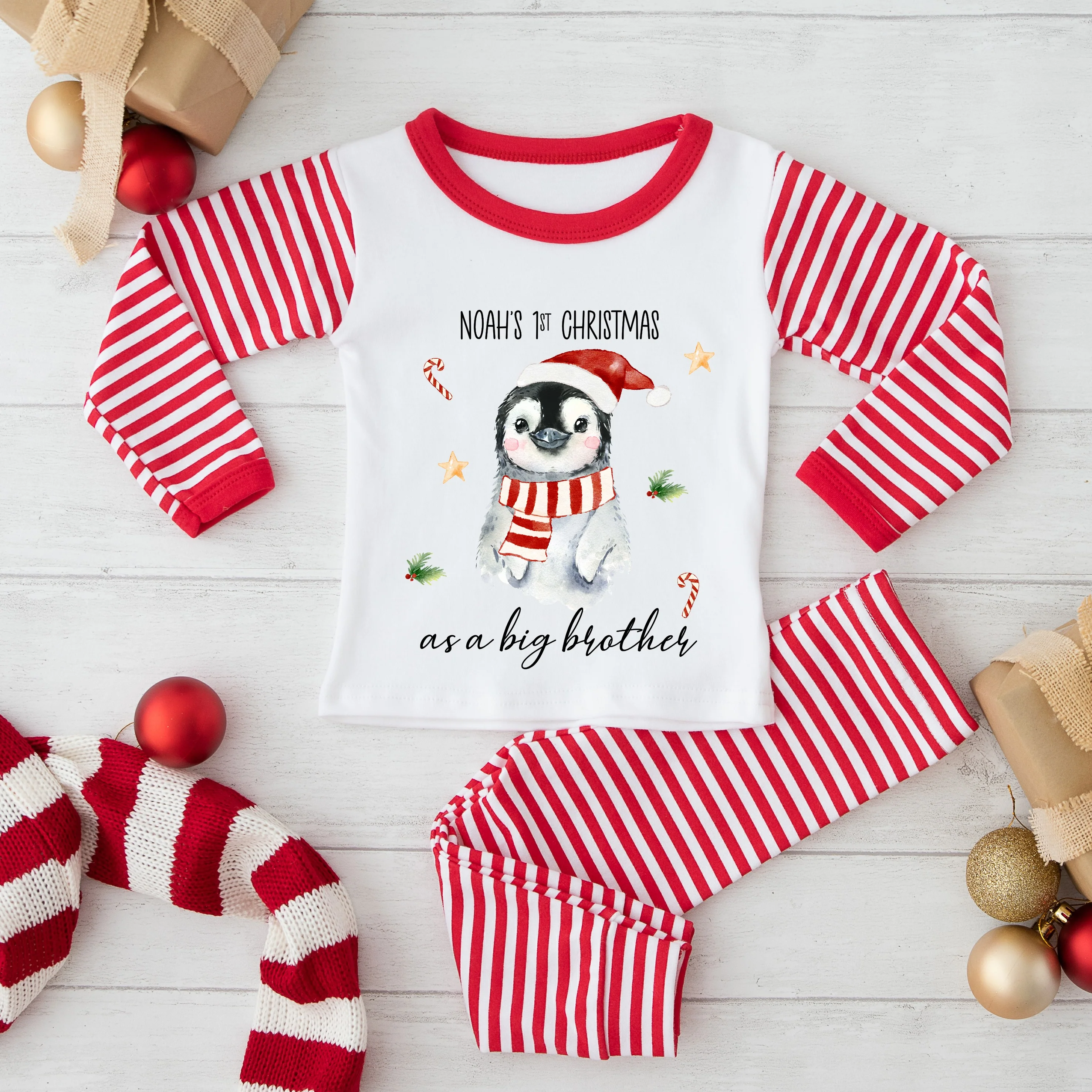 My First Christmas Penguin Matching Sibling Outfit - Image 2