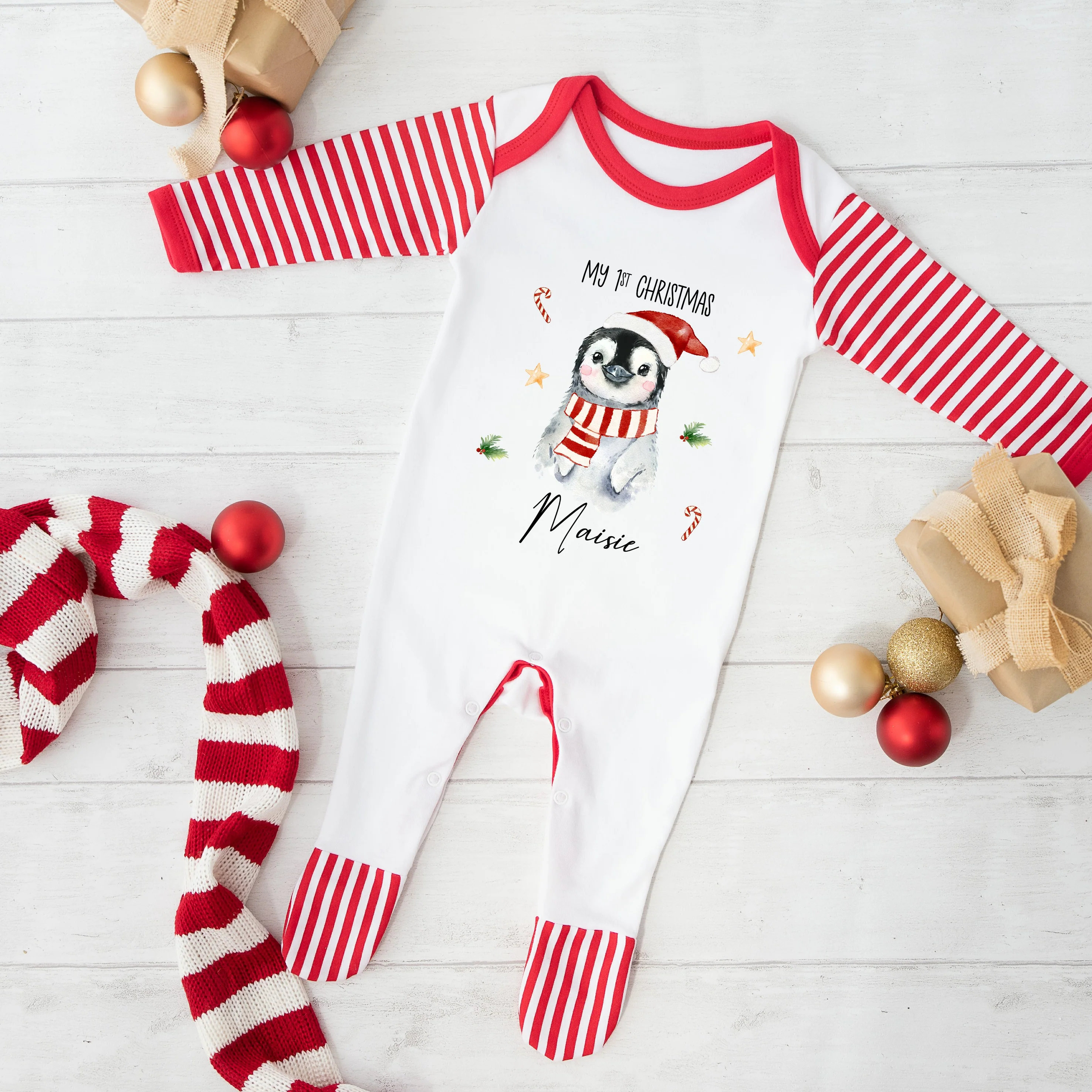 My First Christmas Penguin Matching Sibling Outfit - Image 3
