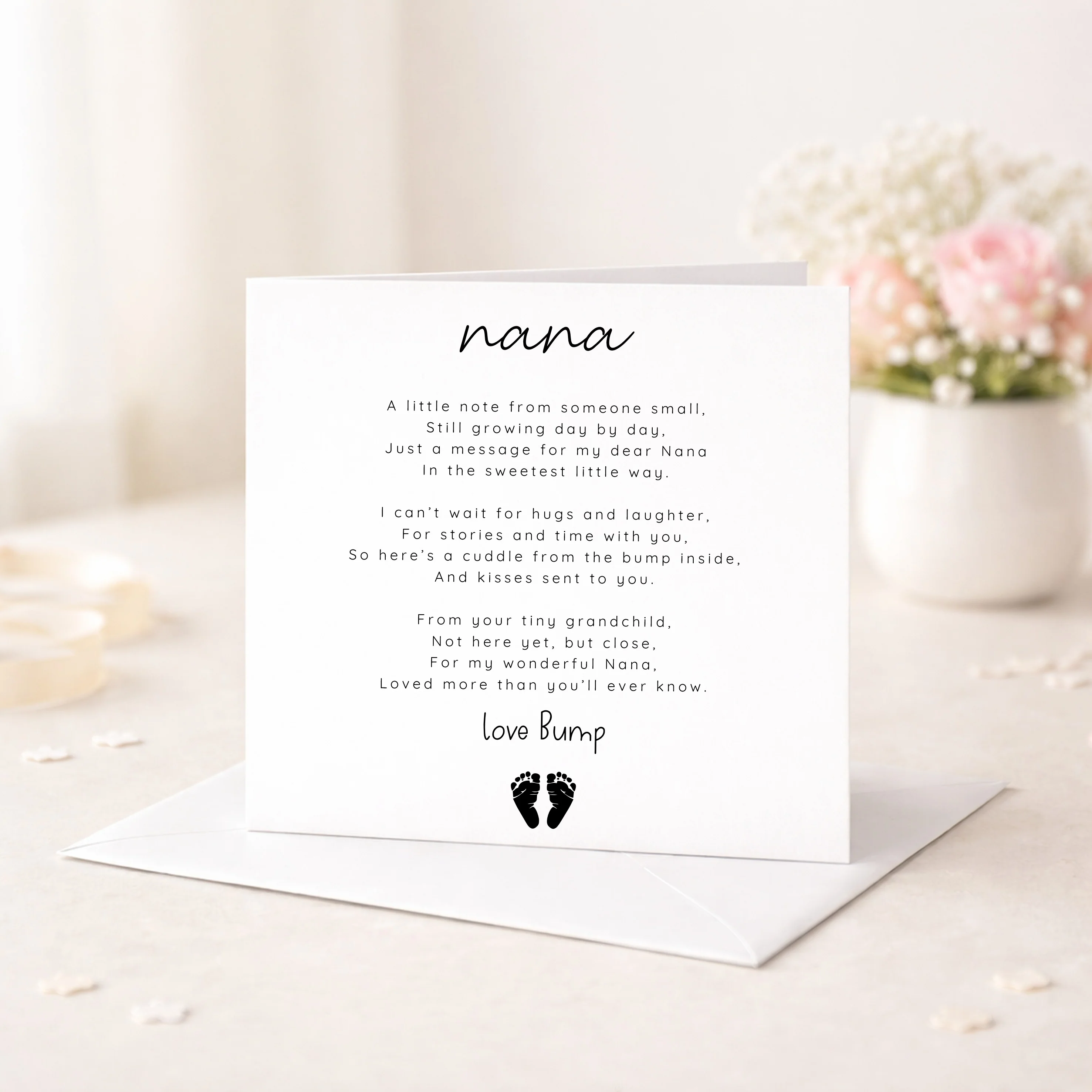 Nana Poem Baby Announcement Card - Image 2