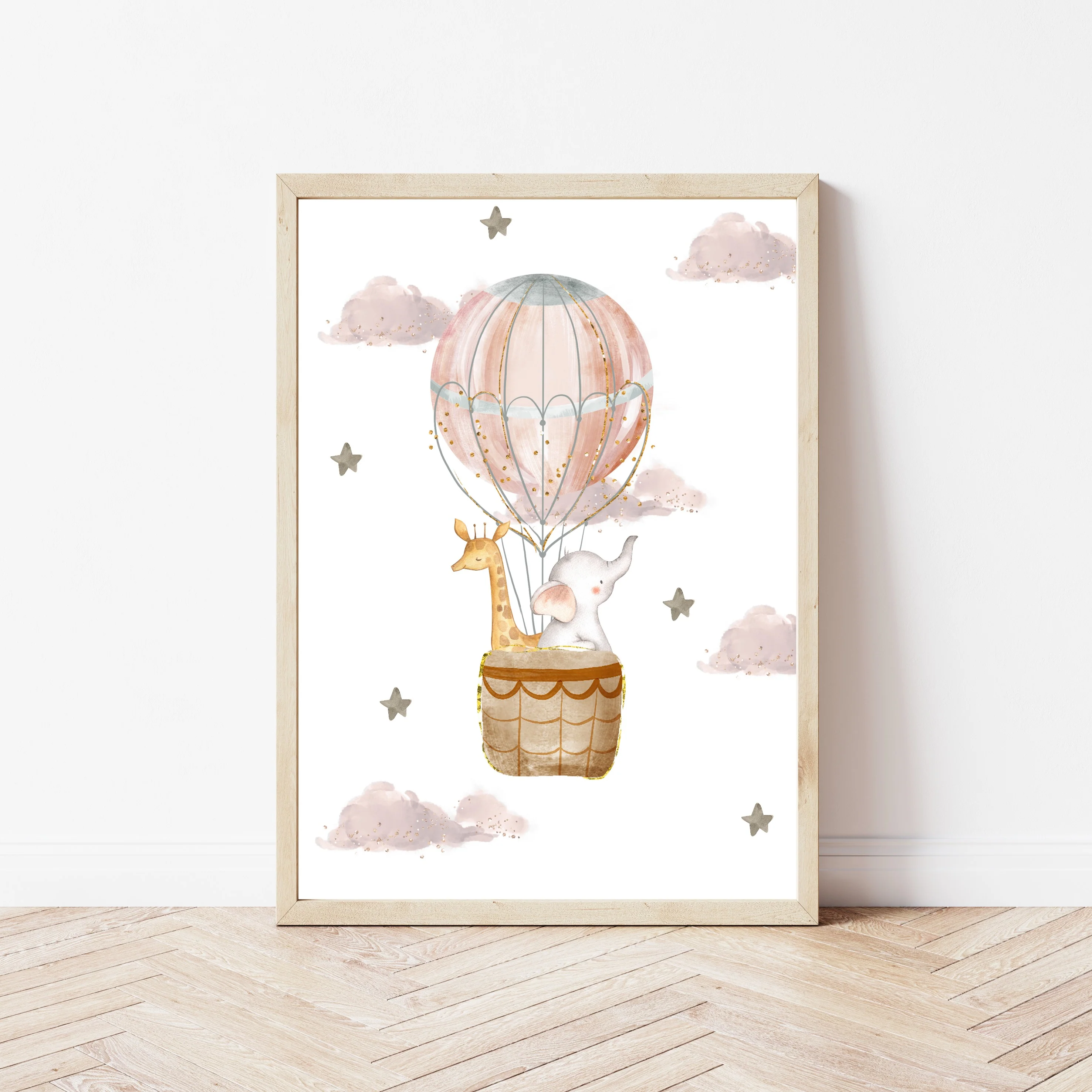 Oh The Places You'll Go Pink Hot Air Balloon Set of 3 Wall Art - Image 4