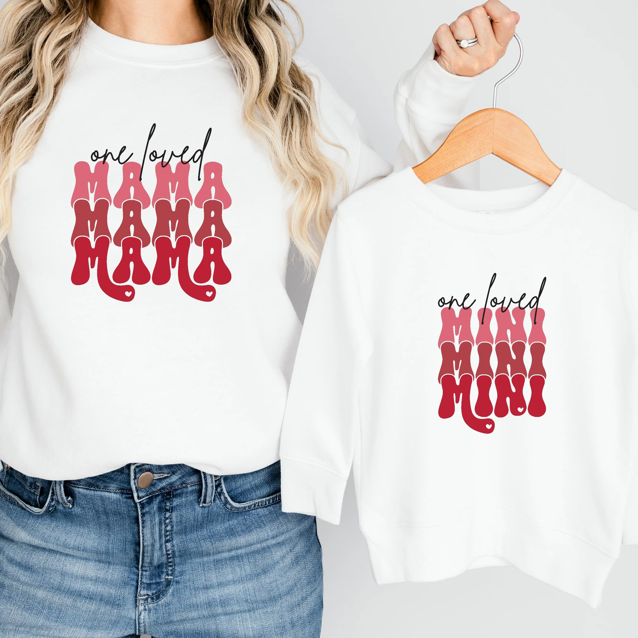 One Loved Mum and Baby Matching Sweatshirts