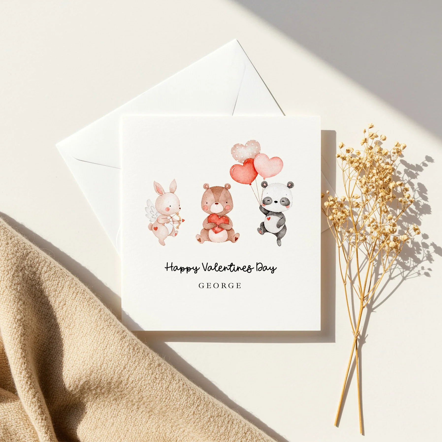Personalised Animals Happy Valentine's Day Card - Image 4