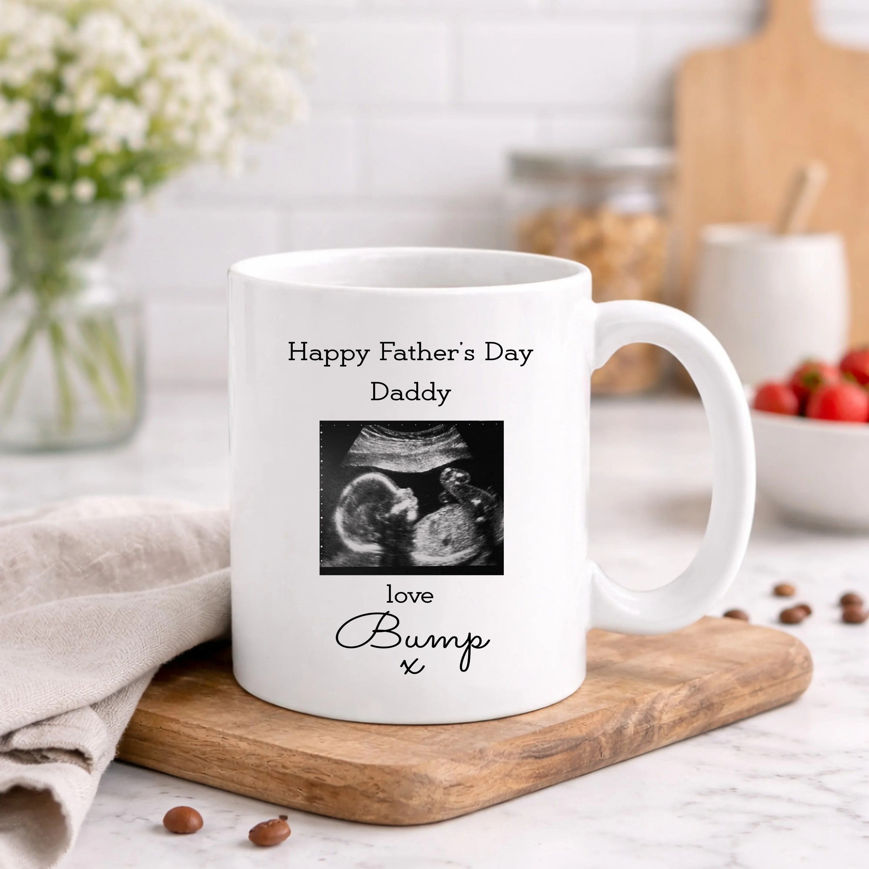 Personalised Baby Scan Happy Father's Day Daddy Mug - Image 3