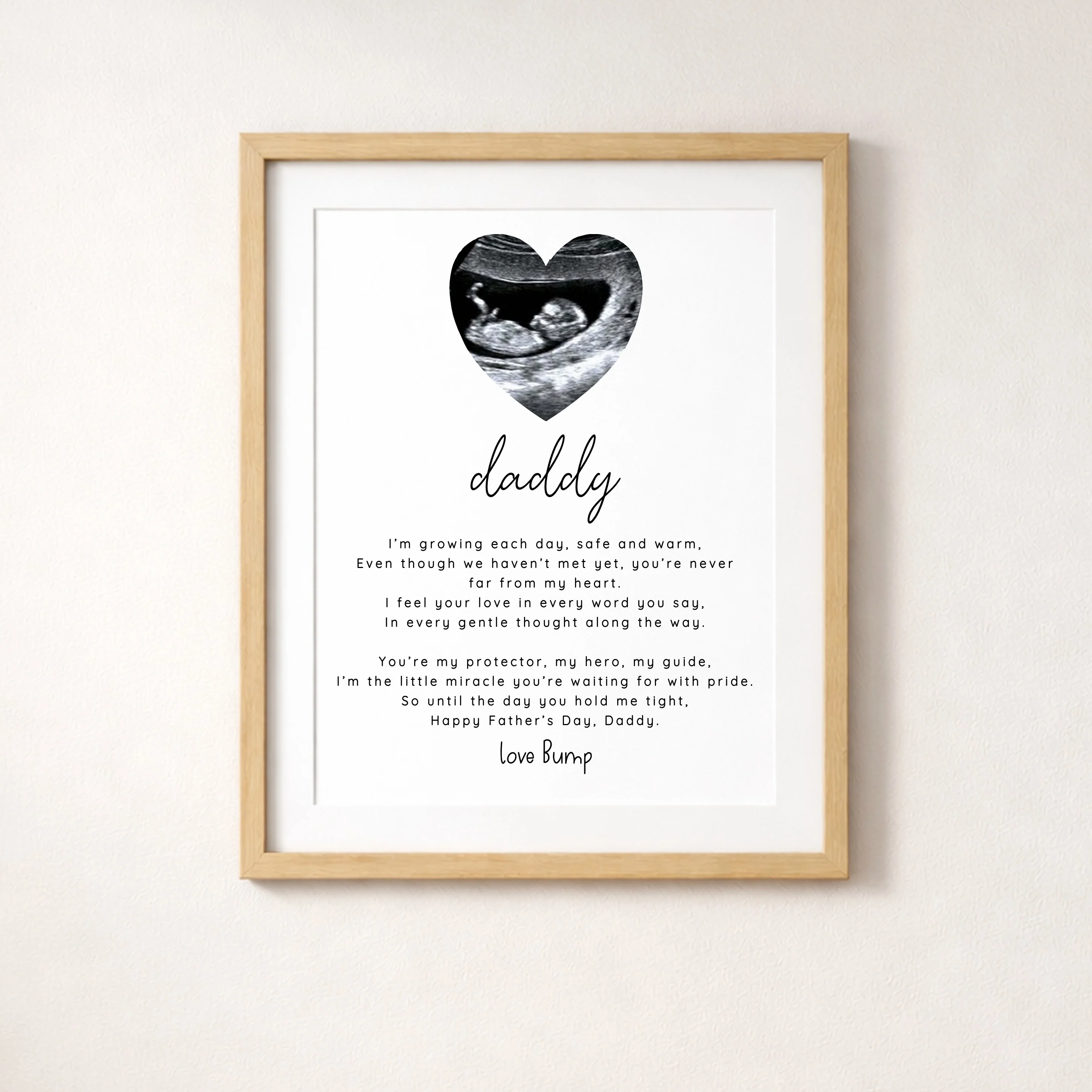 Personalised Baby Scan Happy Father's Day Poster - Image 5