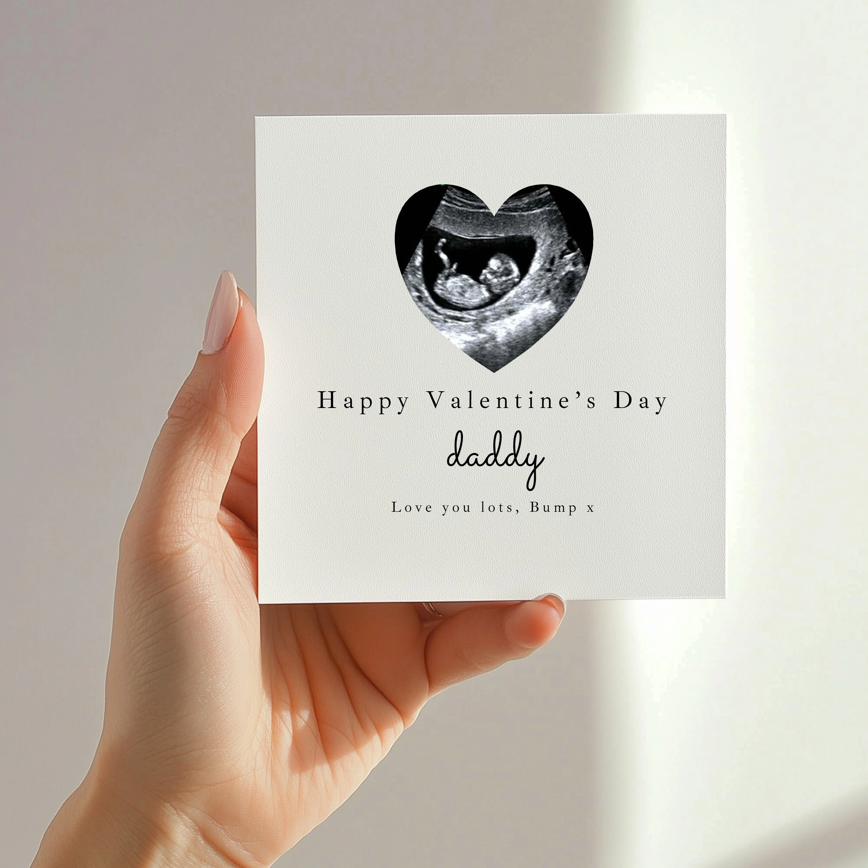 Personalised Baby Scan Happy Valentine's Day Daddy Card - Image 6