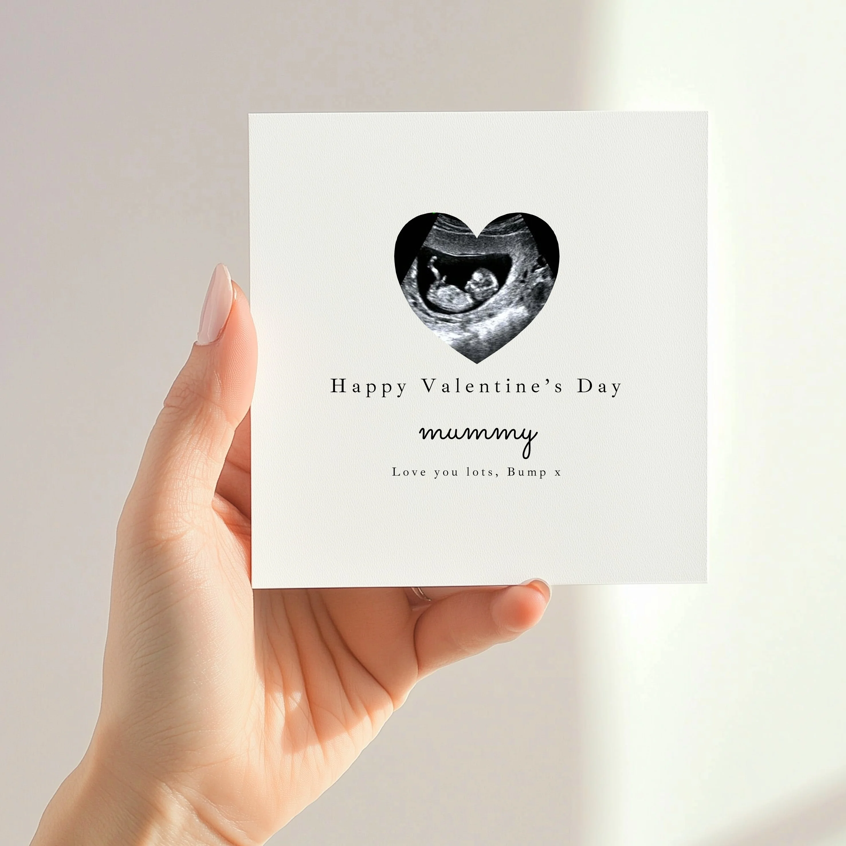 Personalised Baby Scan Happy Valentine's Day Mummy Card - Image 6