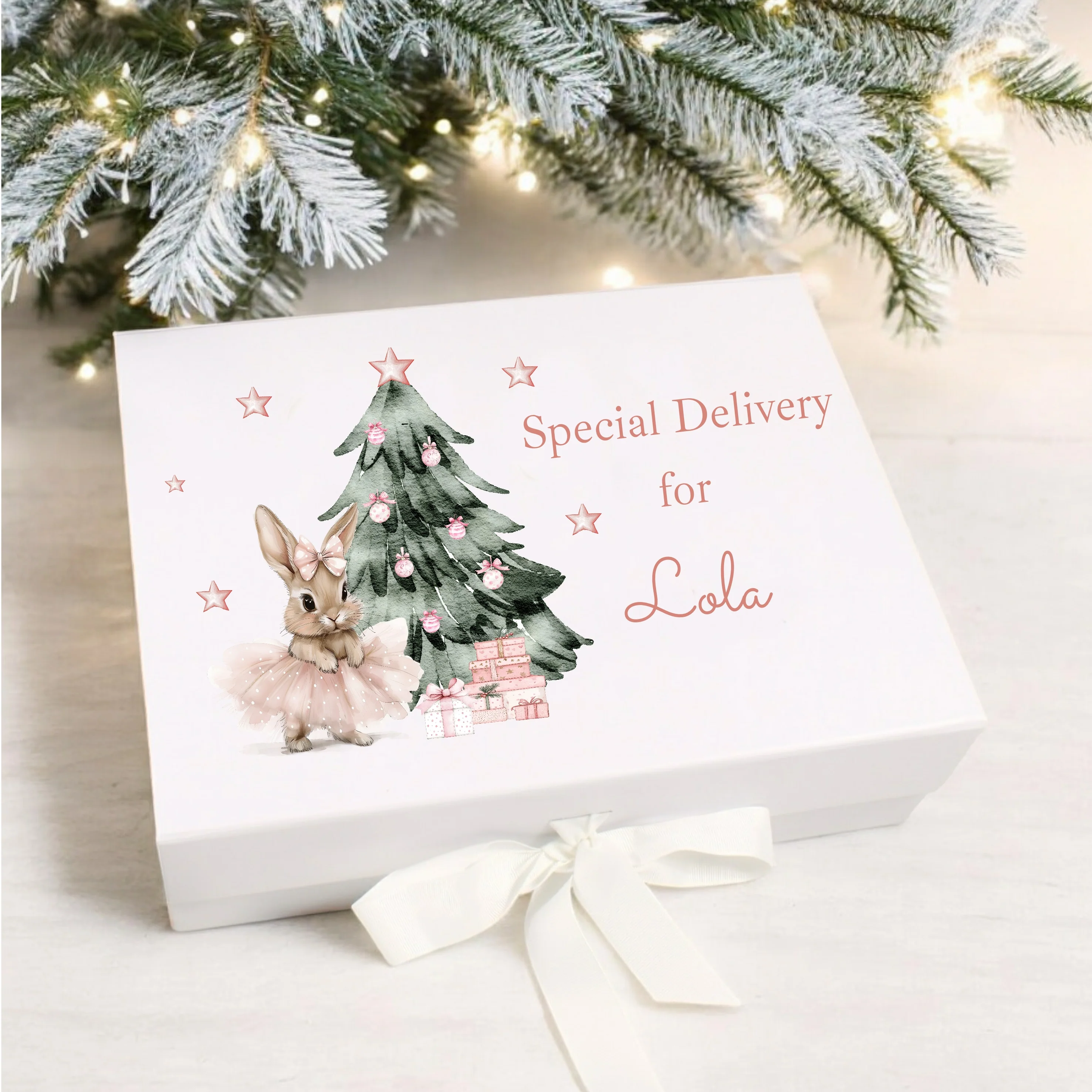 Personalised Ballerina Bunny Christmas Eve Box - Image 2