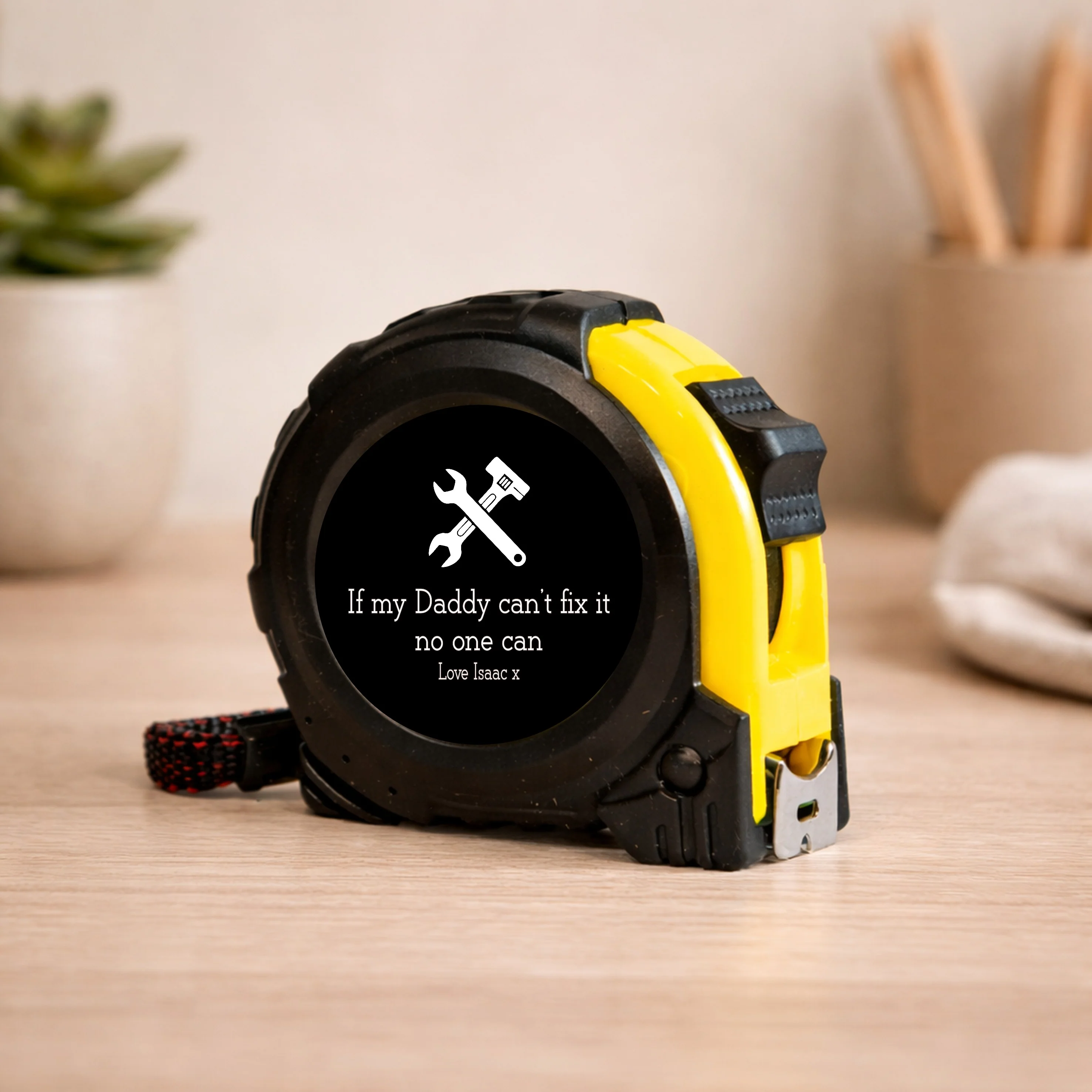 Personalised Black If My Daddy Can't Fix It No One Can Tape Measure - Image 3