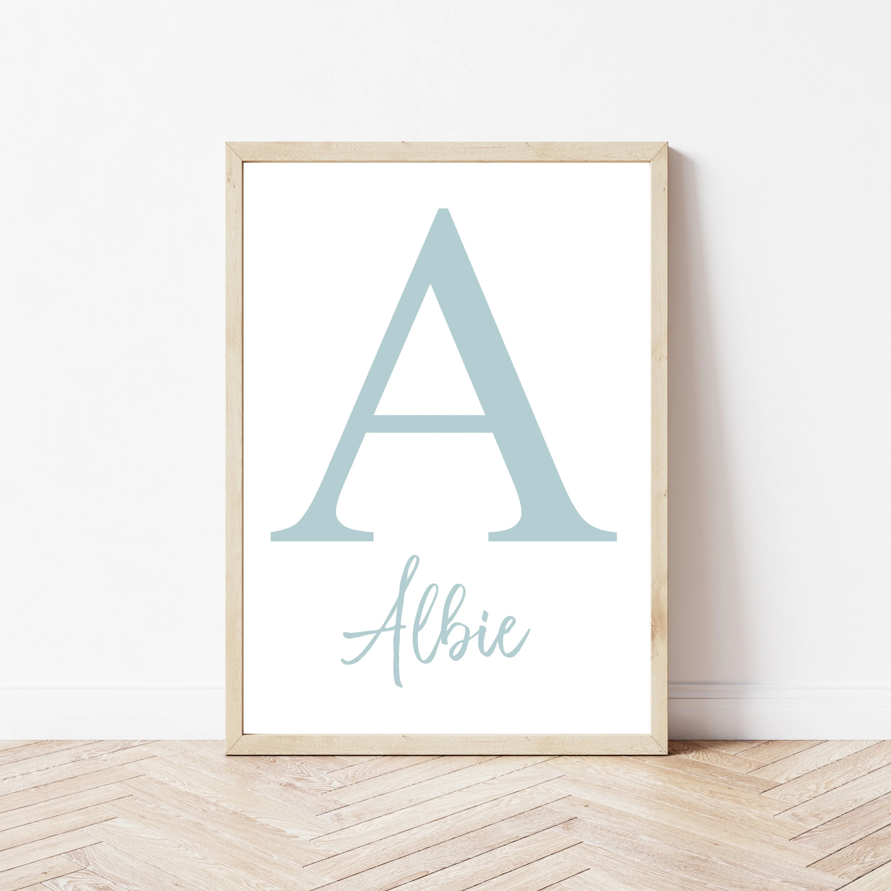 Personalised Blue Jungle Rainbow Set of 3 Wall Art - Image 4