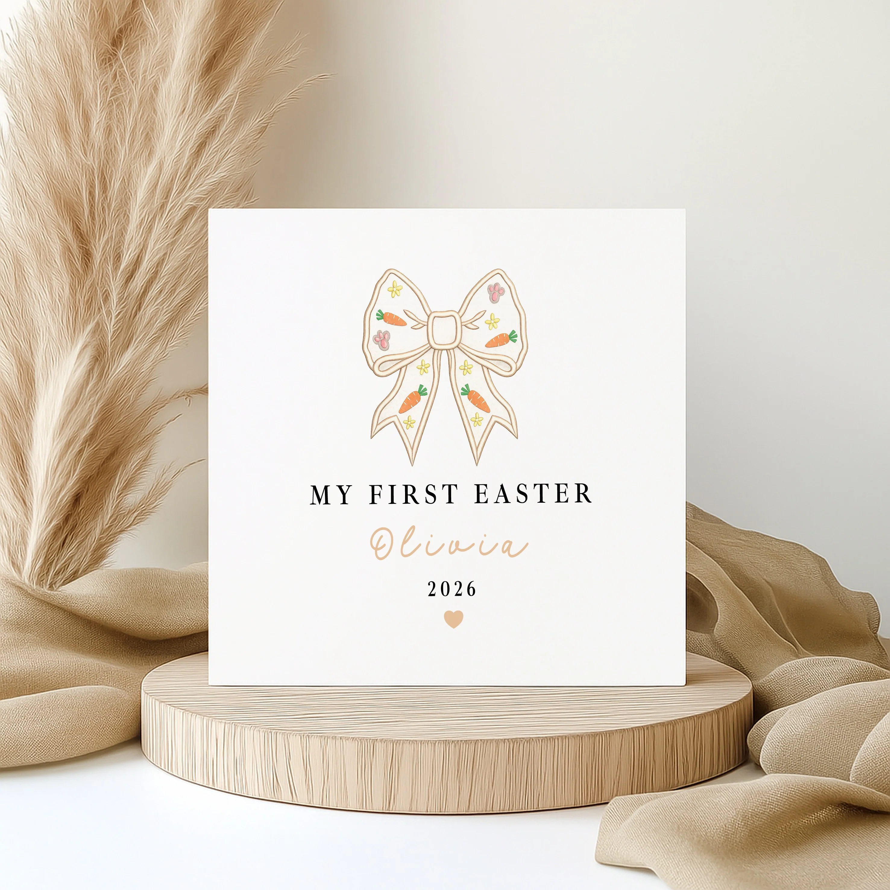 Personalised Bow My First Easter Card - Image 3