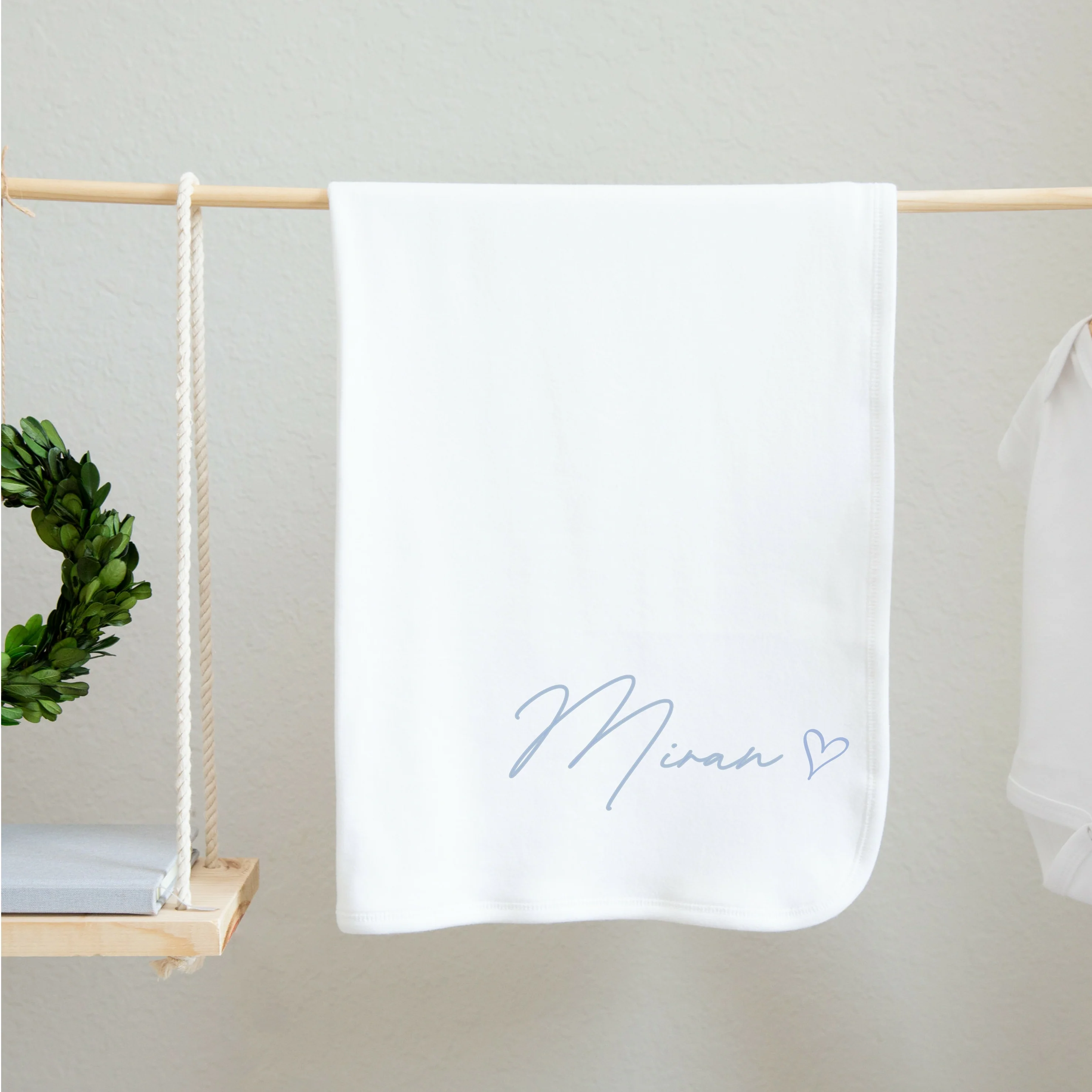 Personalised Boys Baby Script Name Clothing Optional Hamper Gift Set - Image 3