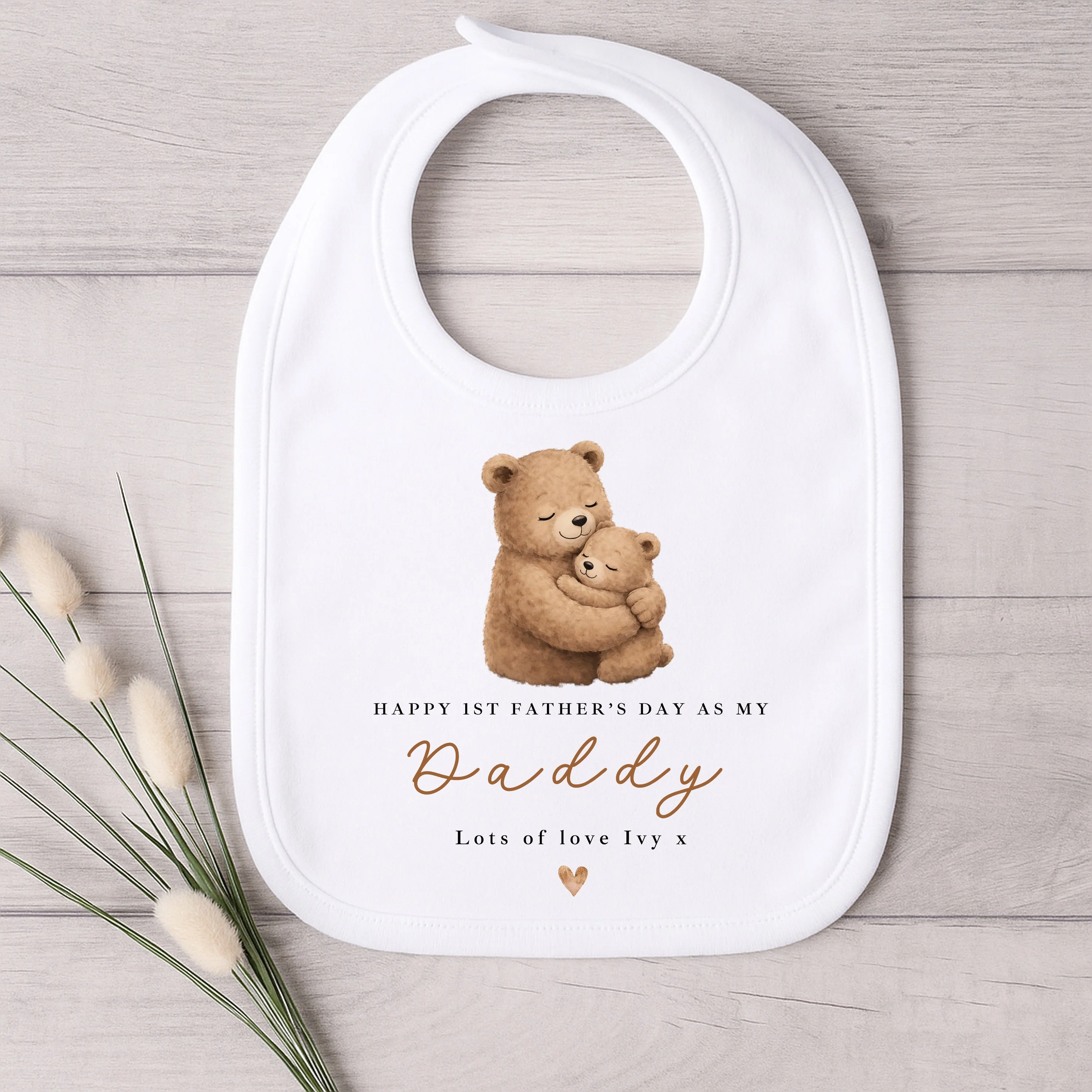 Personalised Brown Bears Happy 1st Father's Day Baby Grow or Vest - Image 5