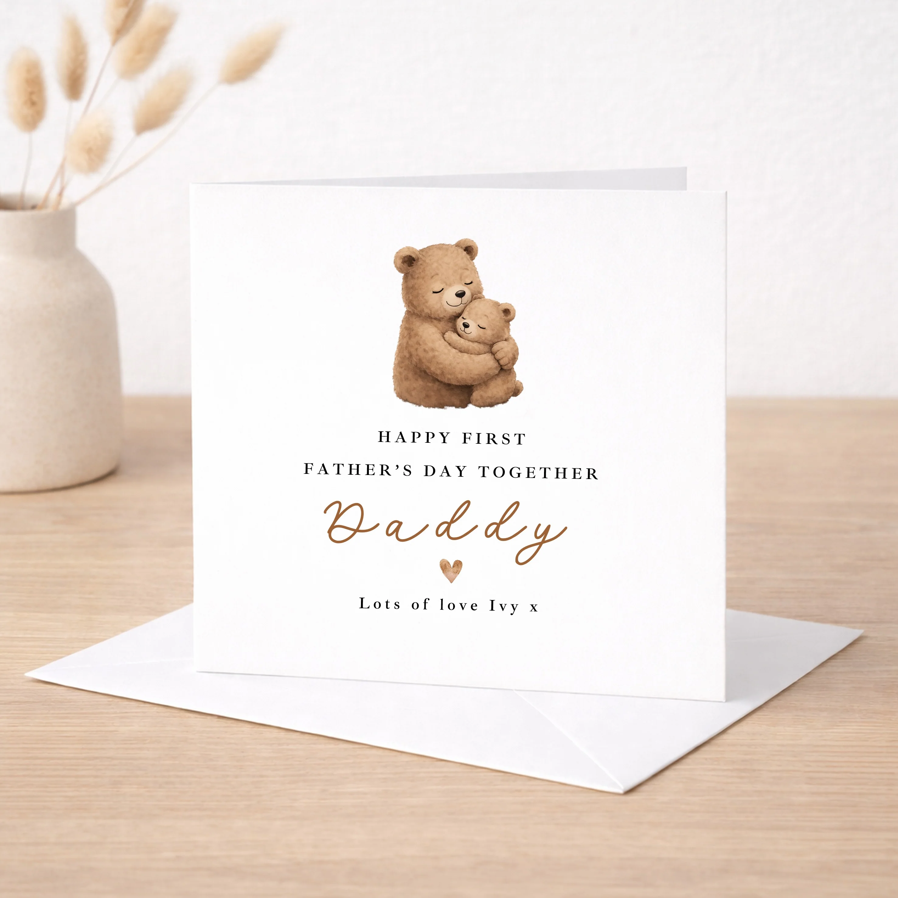 Personalised Brown Bears Happy First Father's Day Card - Image 6