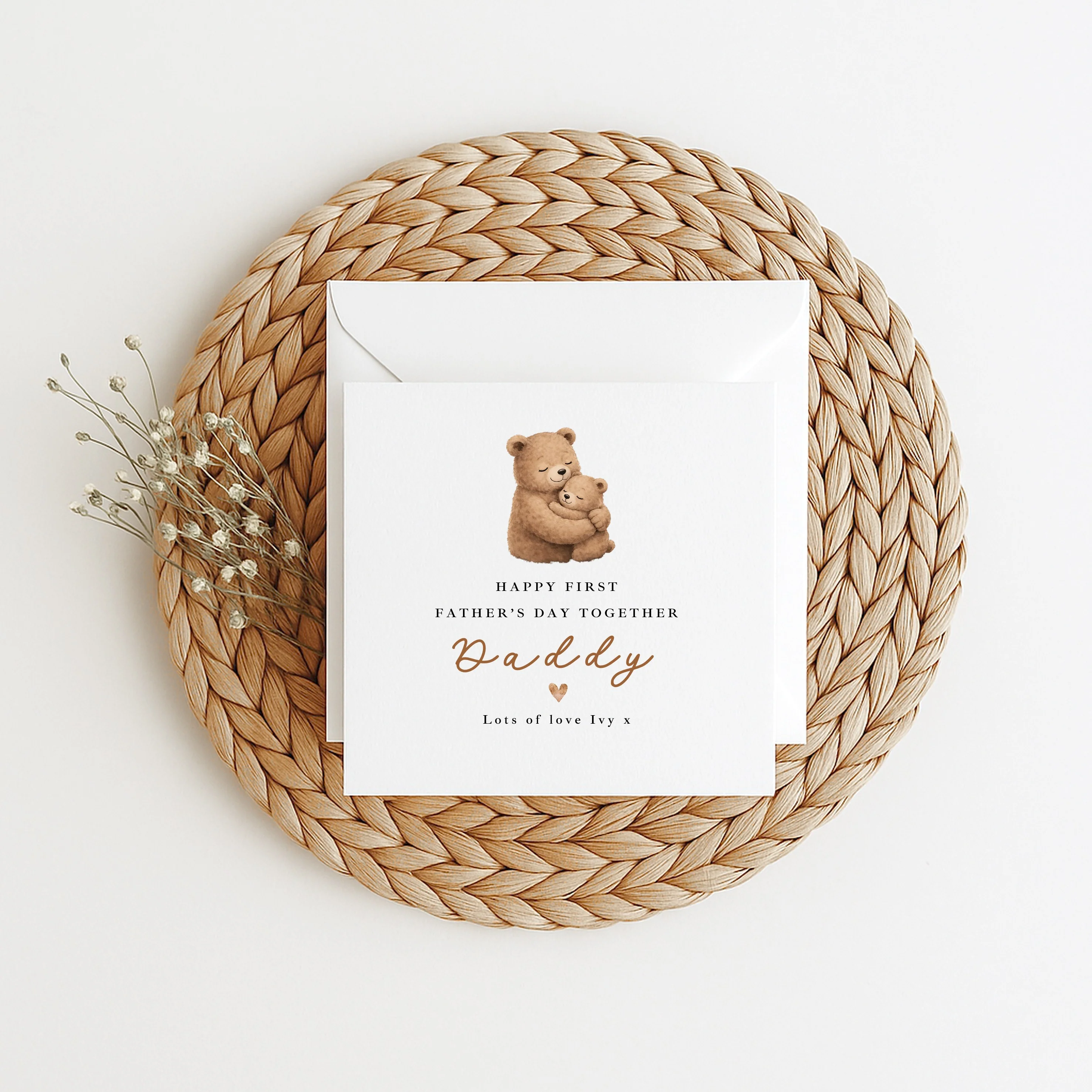 Personalised Brown Bears Happy First Father's Day Card - Image 7