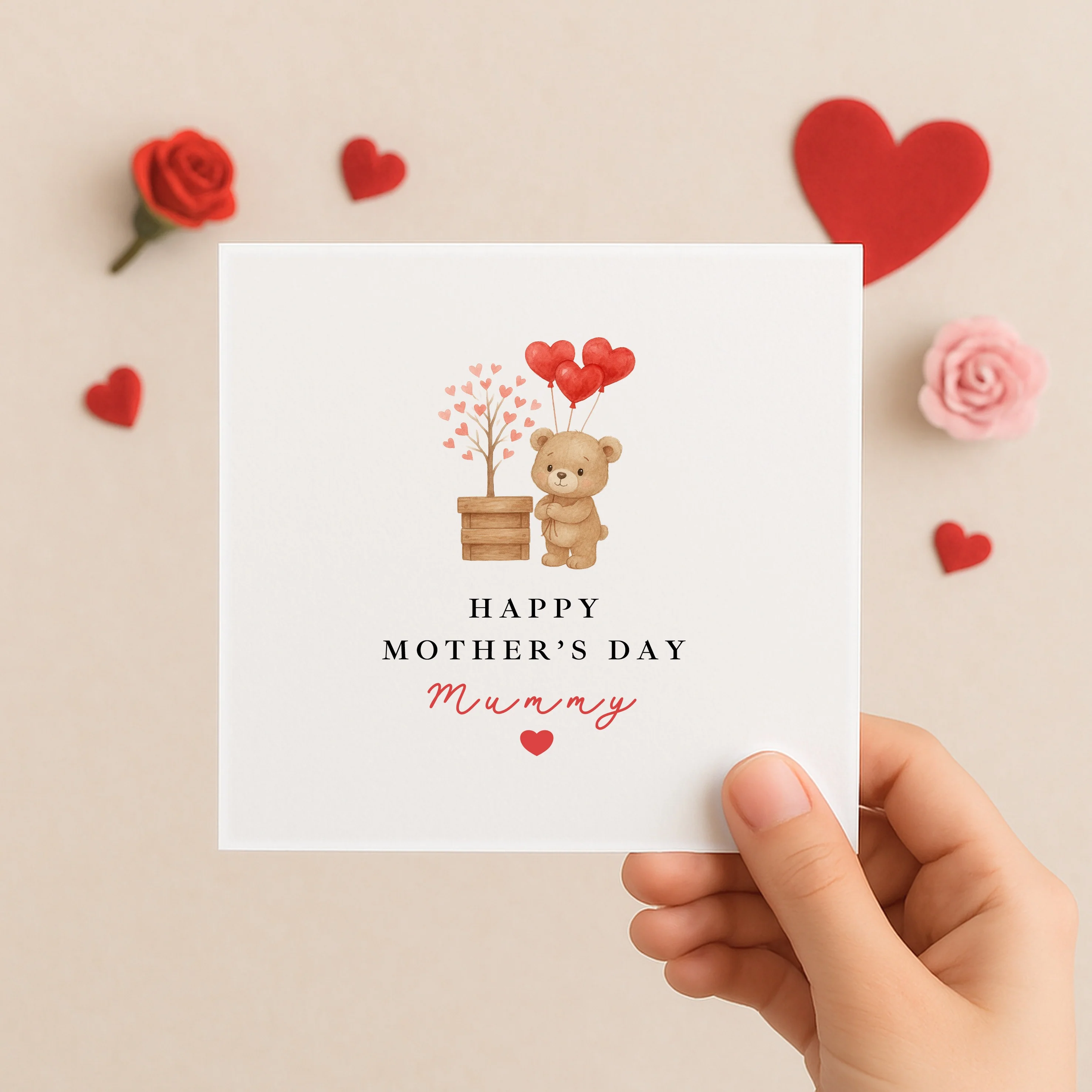 Personalised Brown Bears Happy Mother's Day Card - Image 7