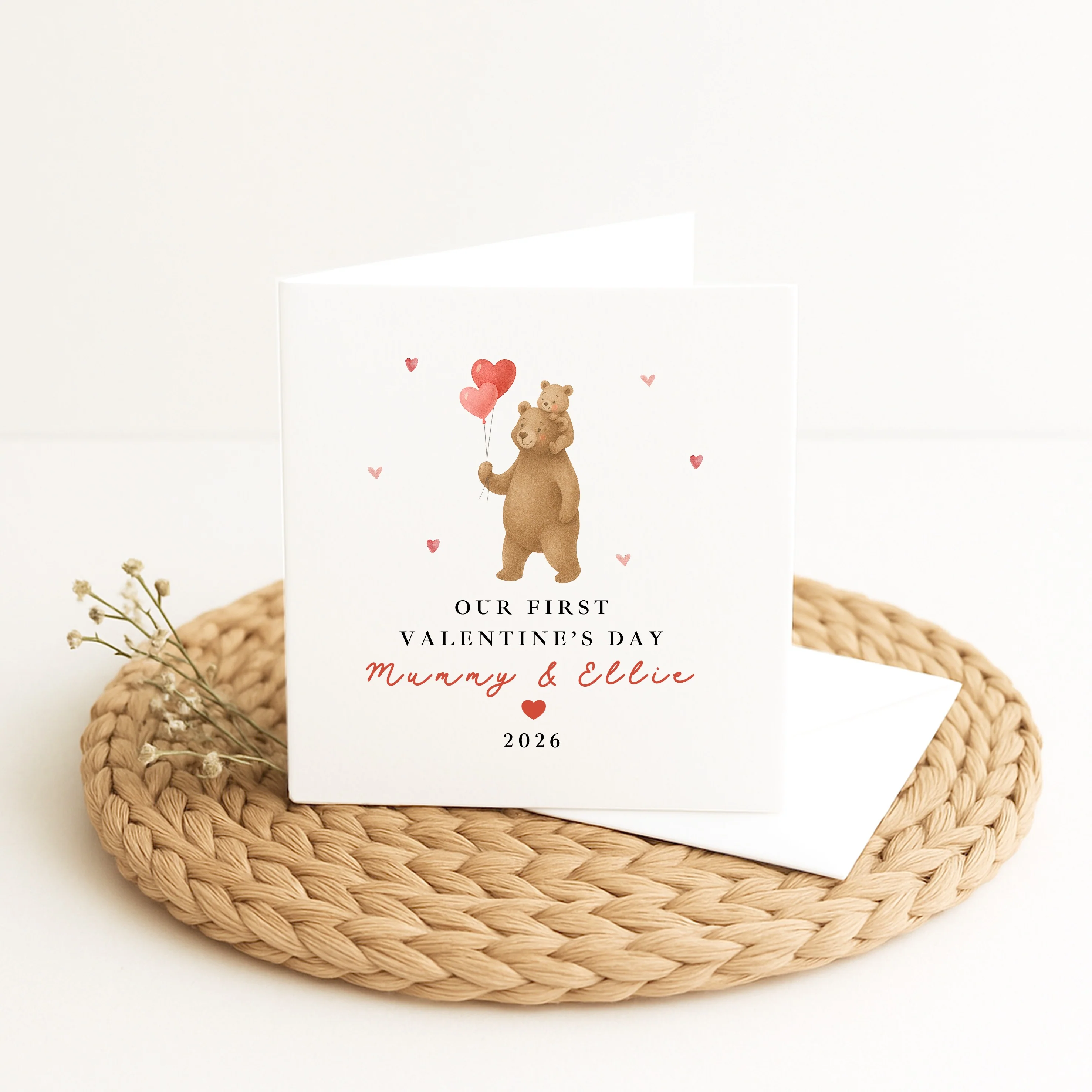 Personalised Brown Bears Our First Valentine's Day Card - Image 5
