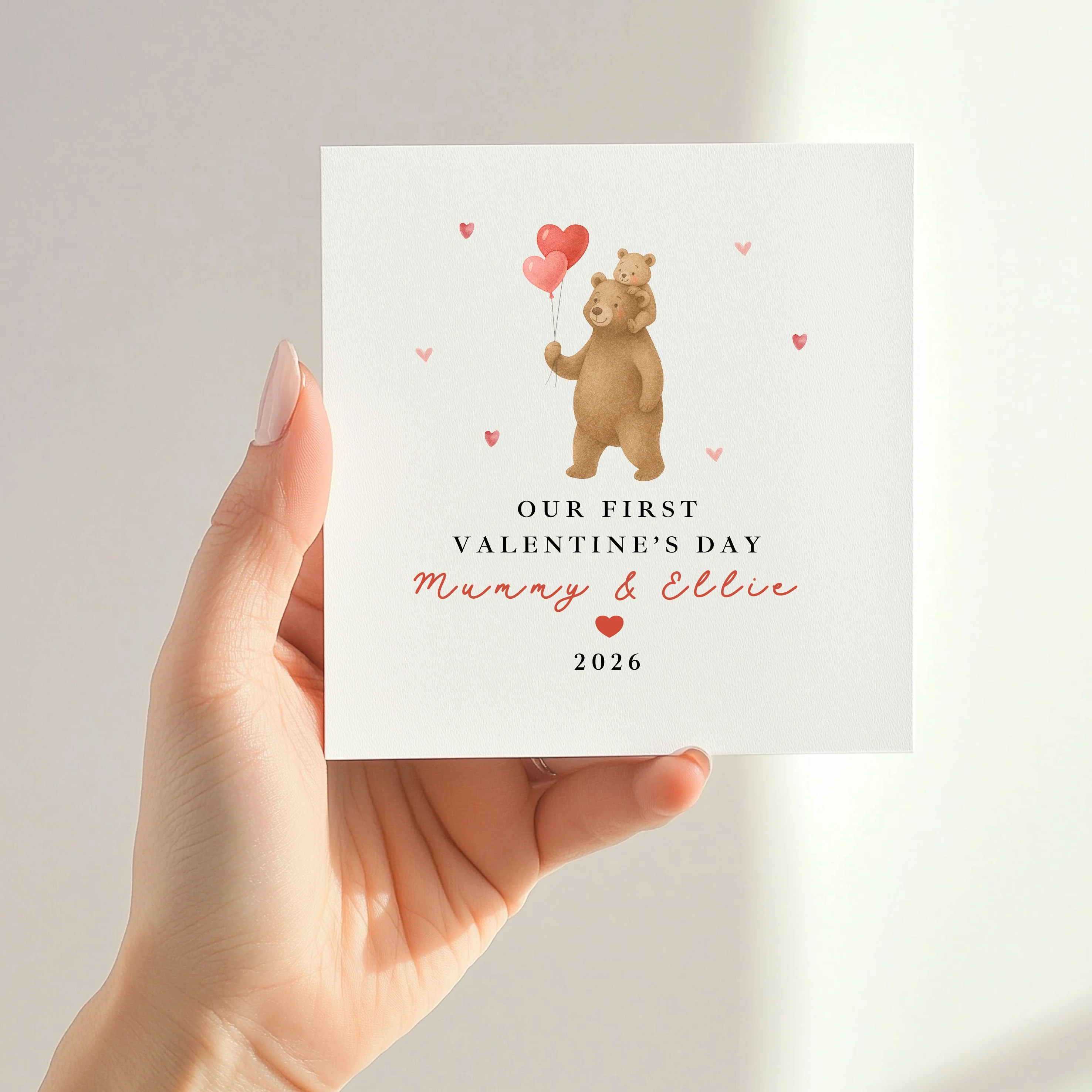 Personalised Brown Bears Our First Valentine's Day Card - Image 6