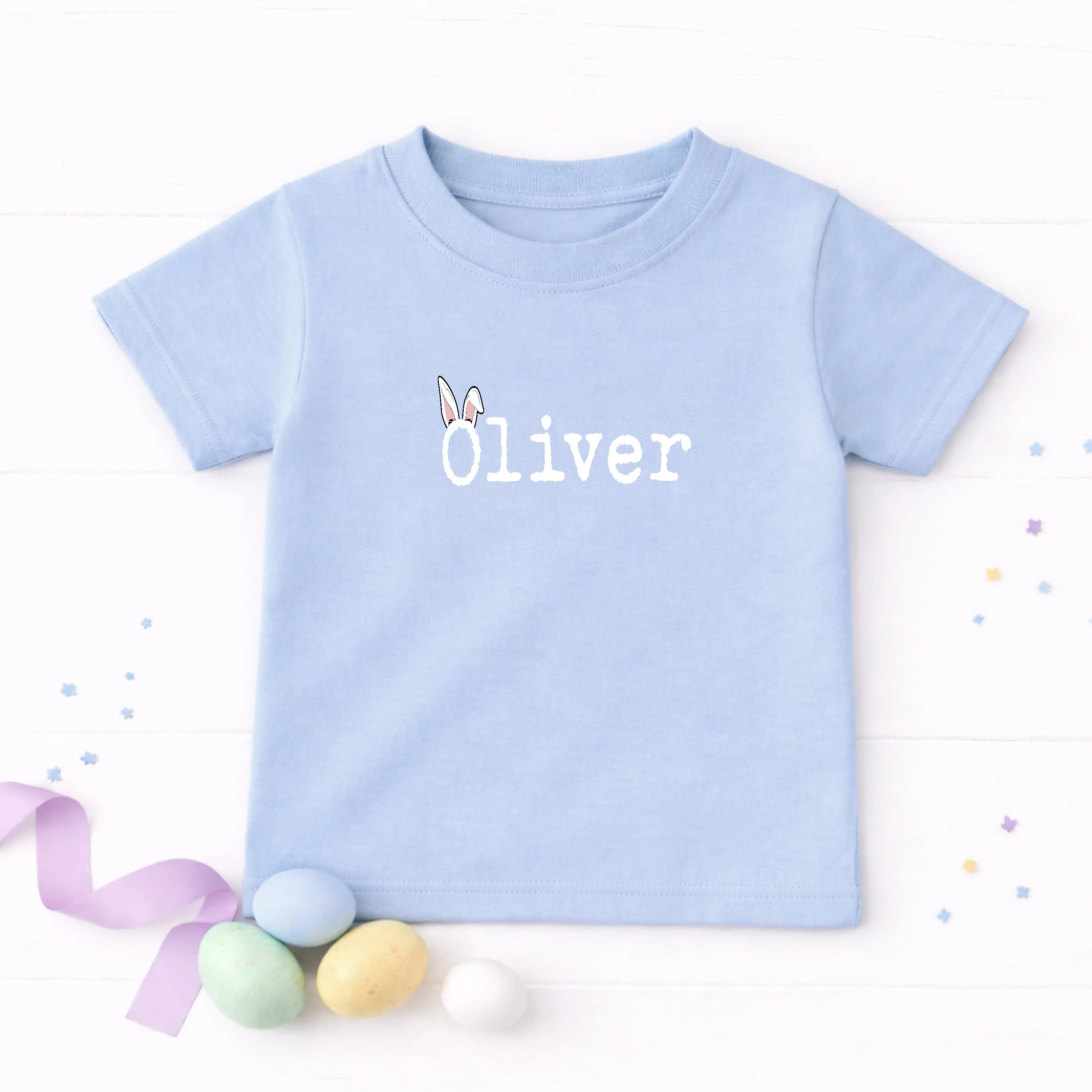 Personalised Bunny Ears Name Easter T-shirt - Image 4