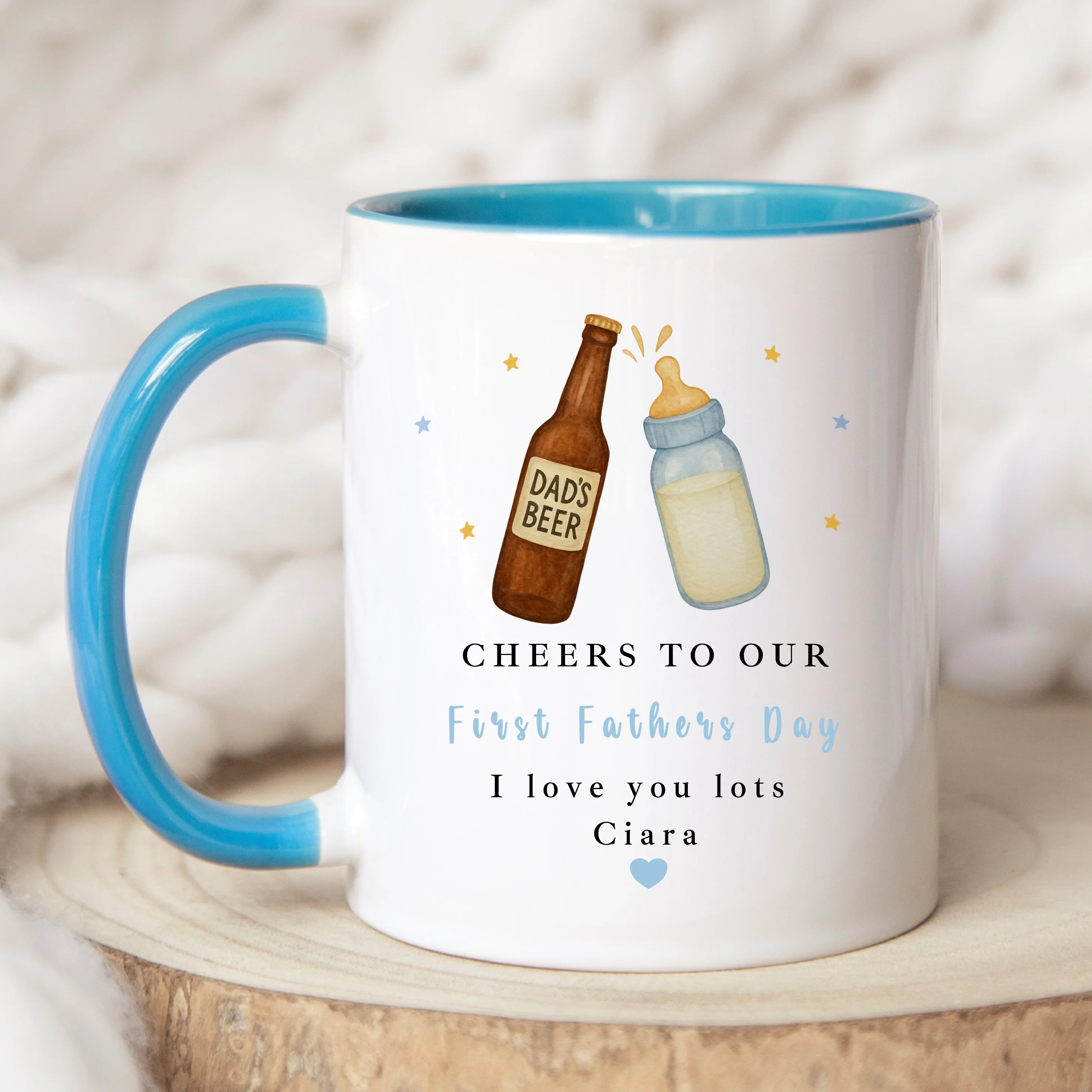 Personalised Cheers To Our First Father's Day Mug - Image 3