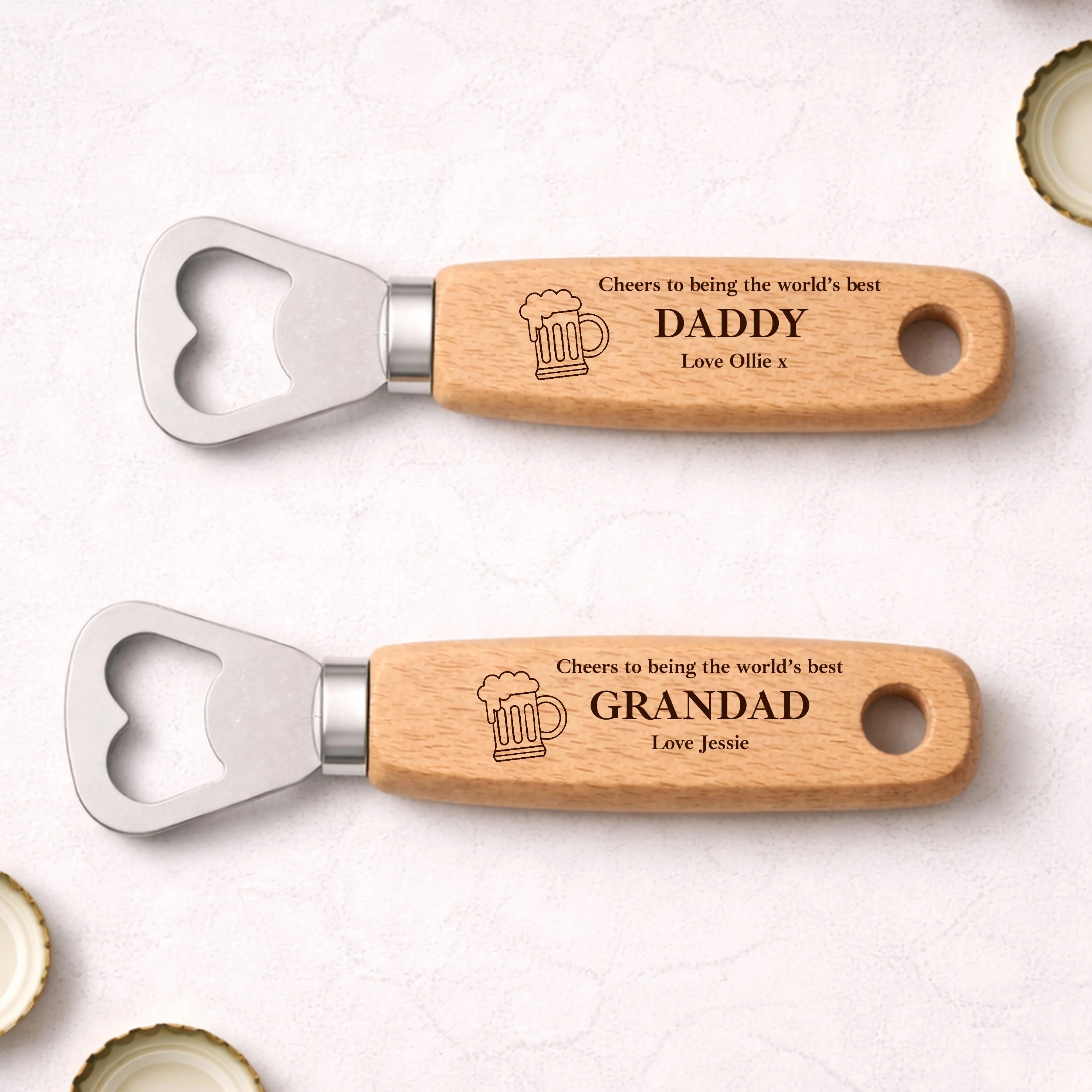 Personalised Cheers To The Best Daddy Beer Engraved Bottle Opener - Image 3