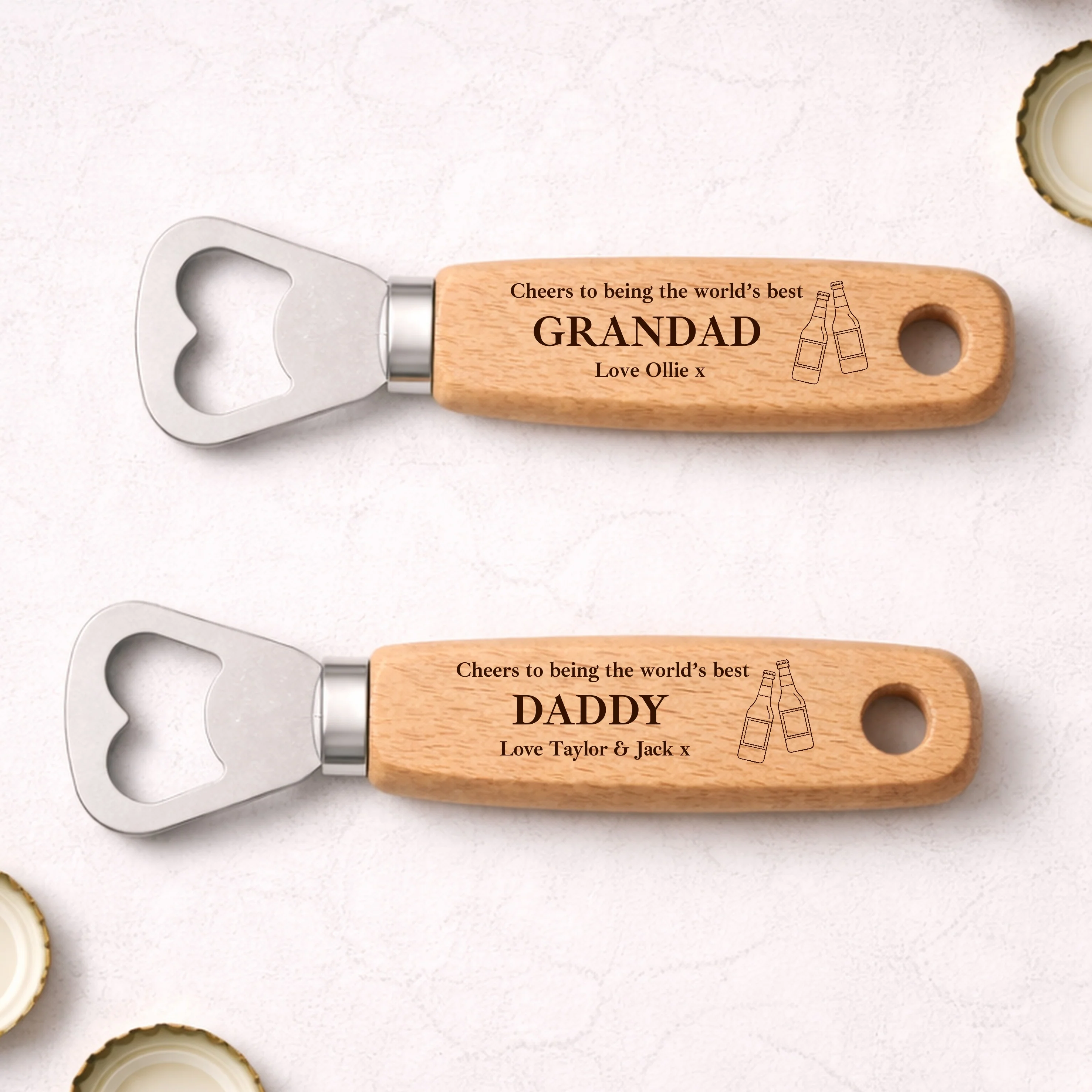 Personalised Cheers To The Best Daddy Engraved Bottle Opener - Image 4