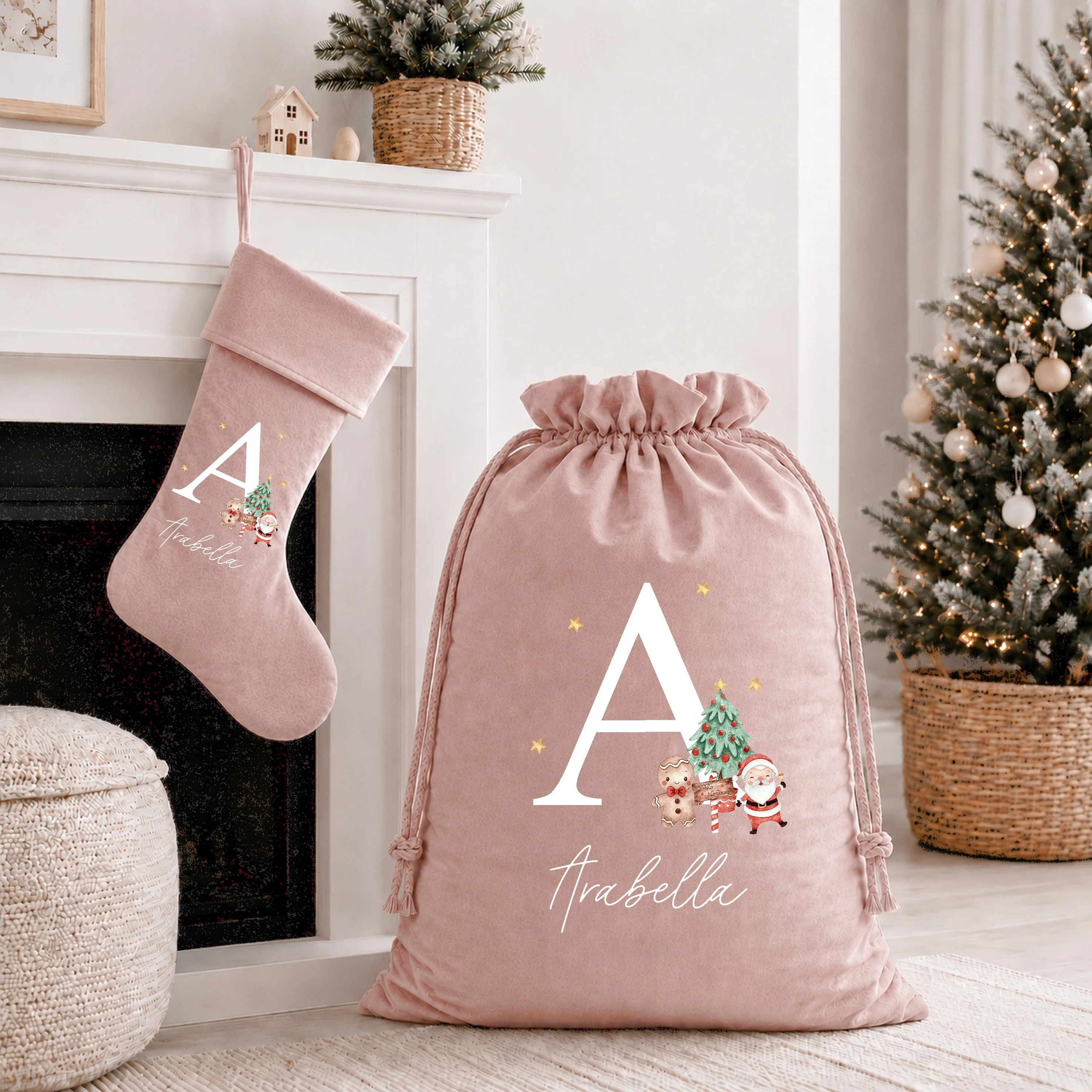 Personalised Christmas Initial Stocking or Santa Sack - Image 8