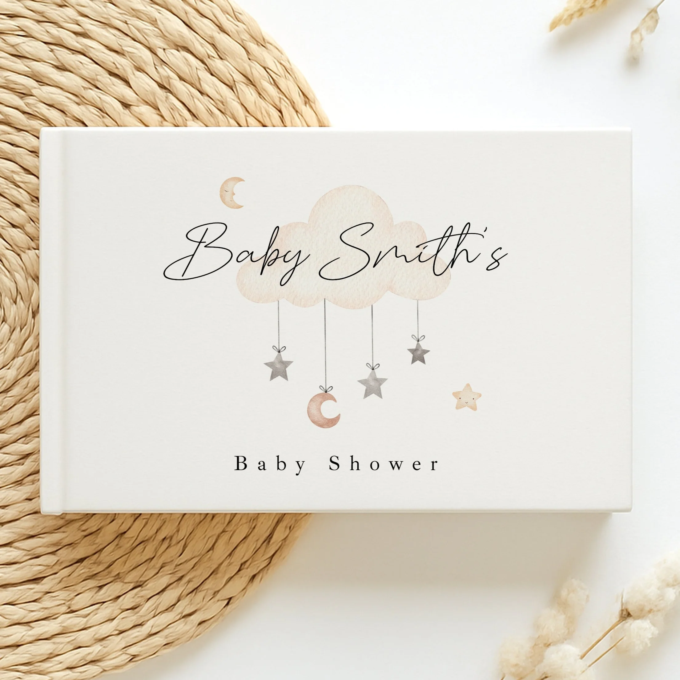 Personalised Clouds Baby Shower Guest Book - Image 2
