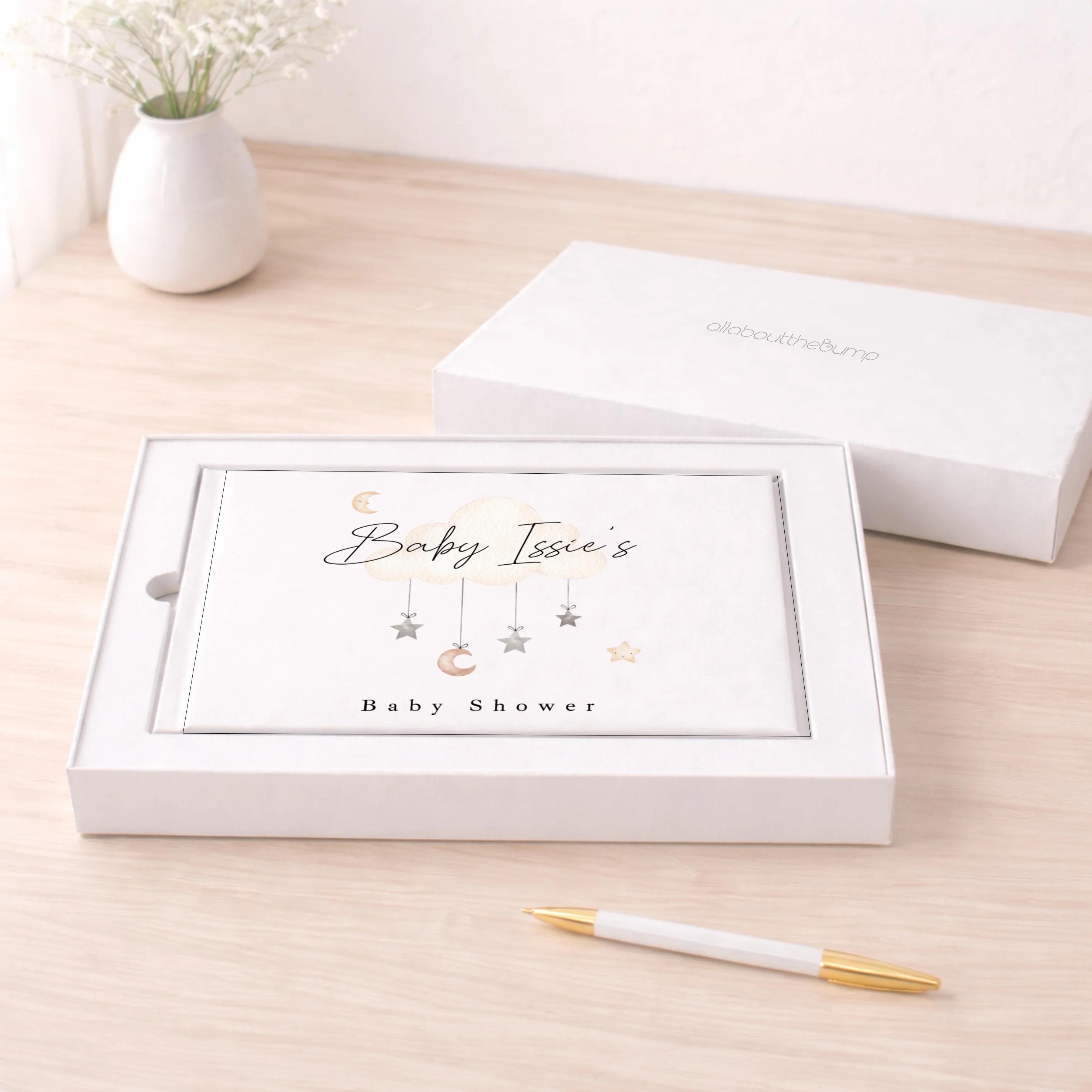 Personalised Clouds Baby Shower Guest Book - Image 3