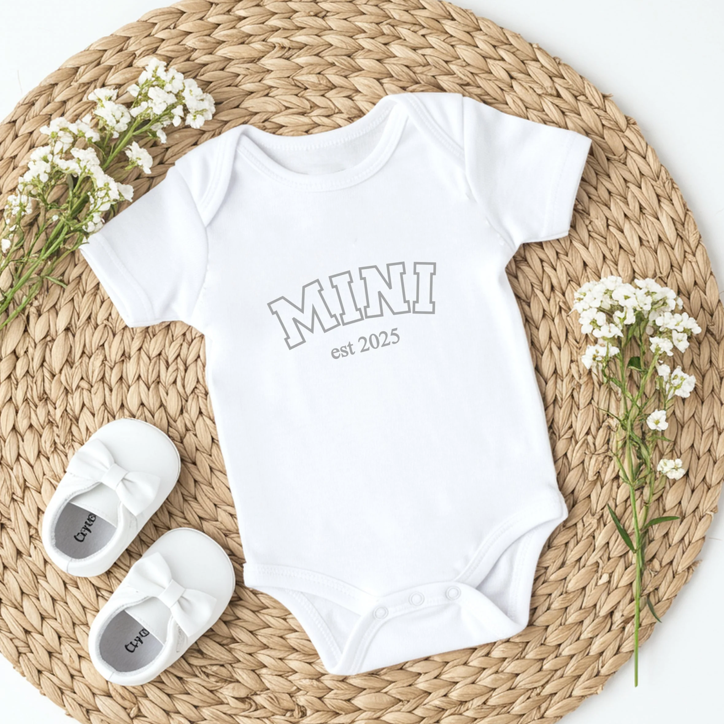 Personalised Daddy and Mini Est Grey Matching Outfits - Image 3