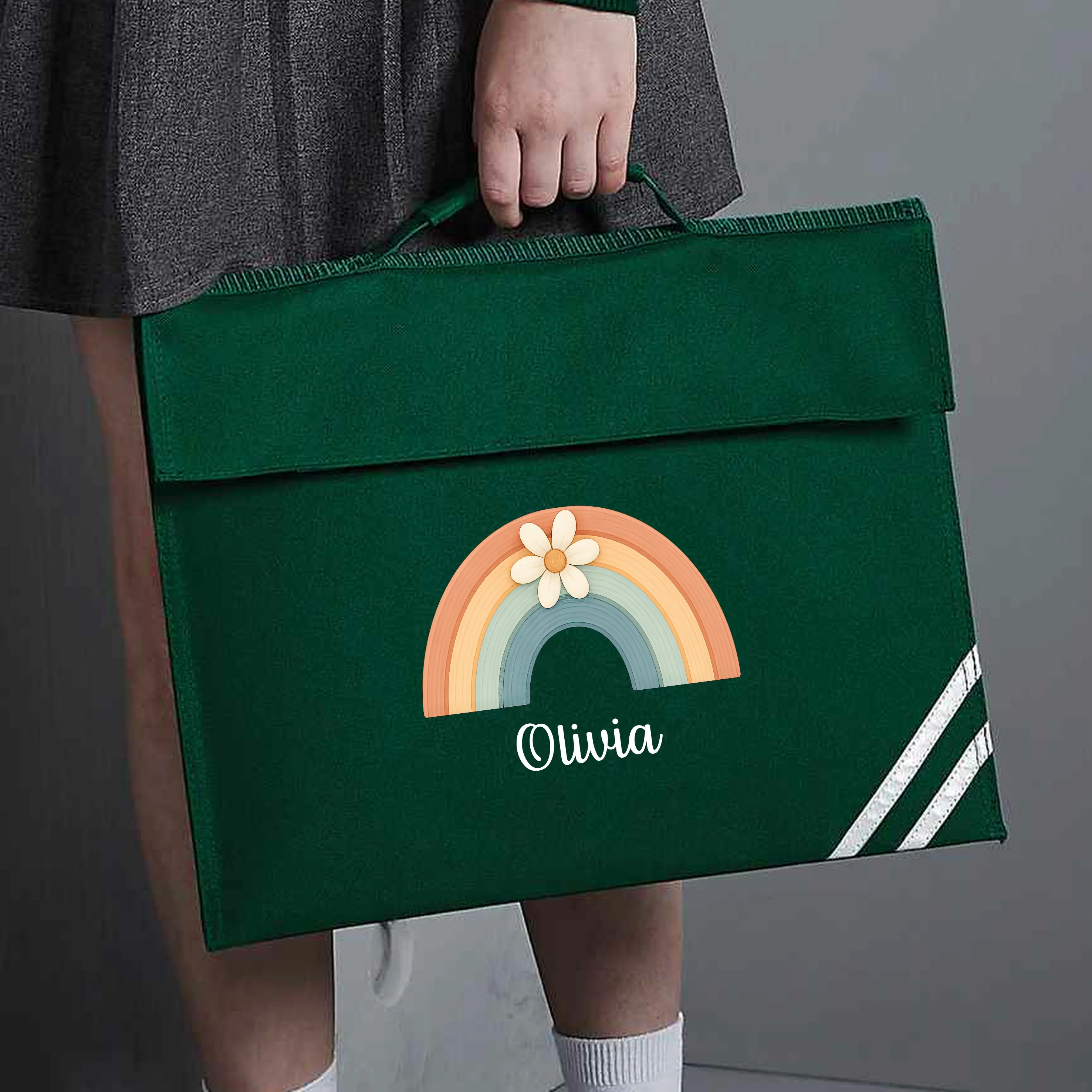 Personalised Daisy Rainbow Bookbag - Image 5