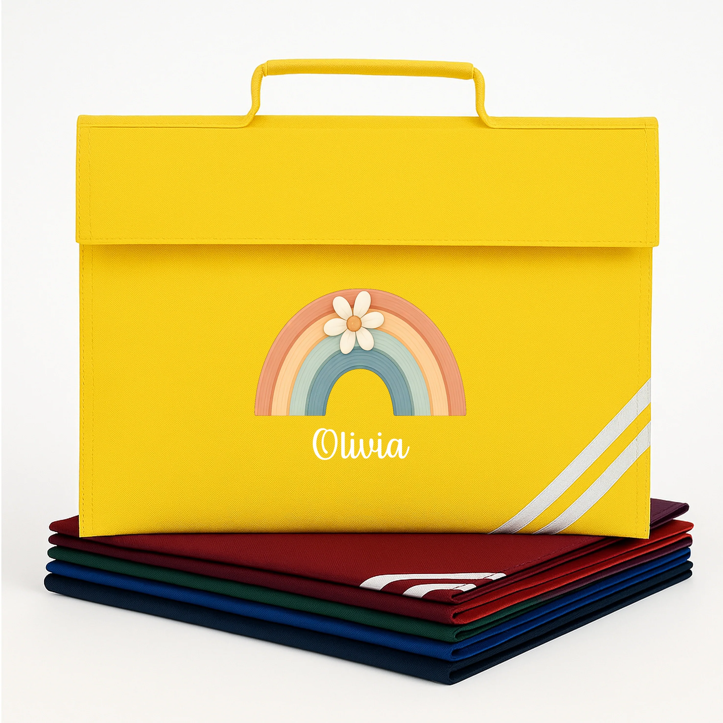 Personalised Daisy Rainbow Bookbag - Image 6