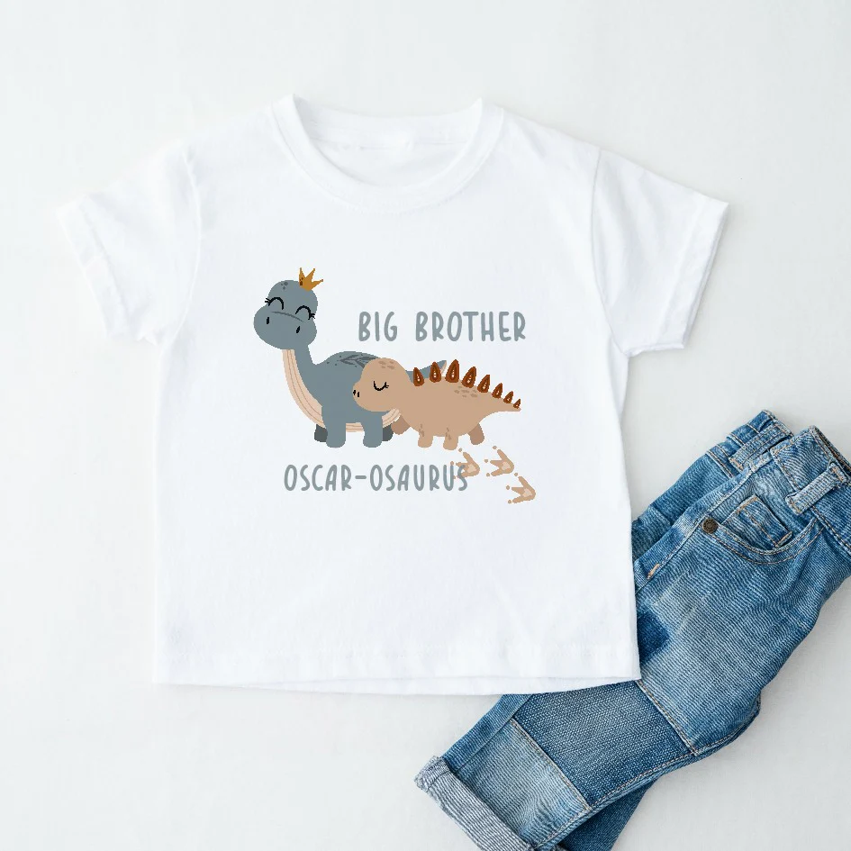 Personalised Dinosaur Sibling Matching T-shirt/Vest - Image 2