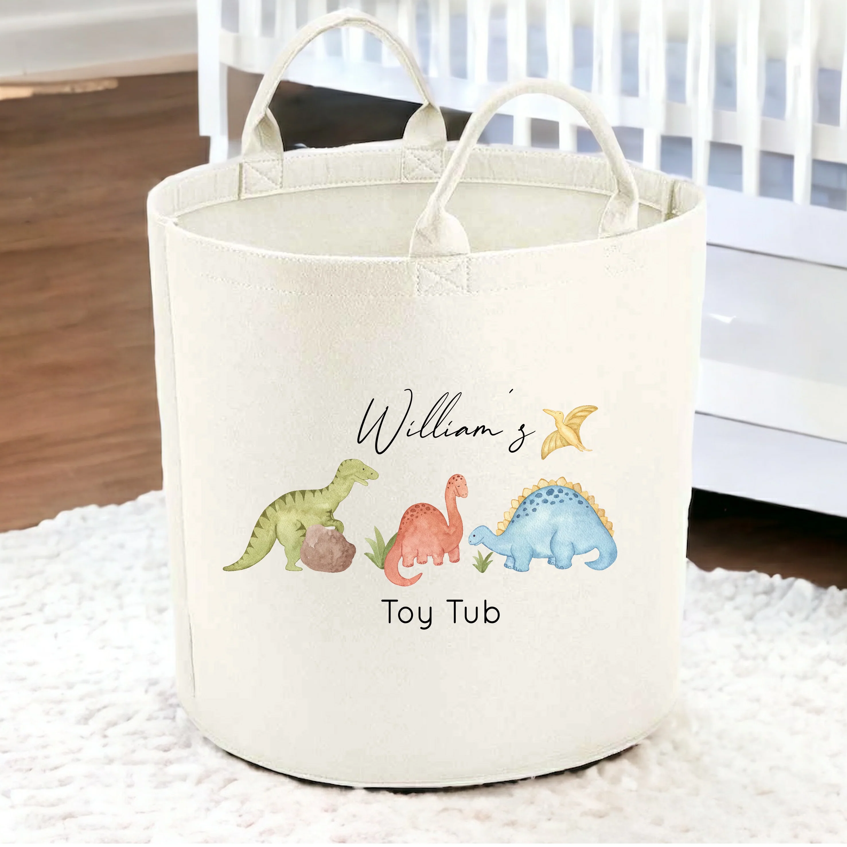 Personalised Dinosaur Toy Tub