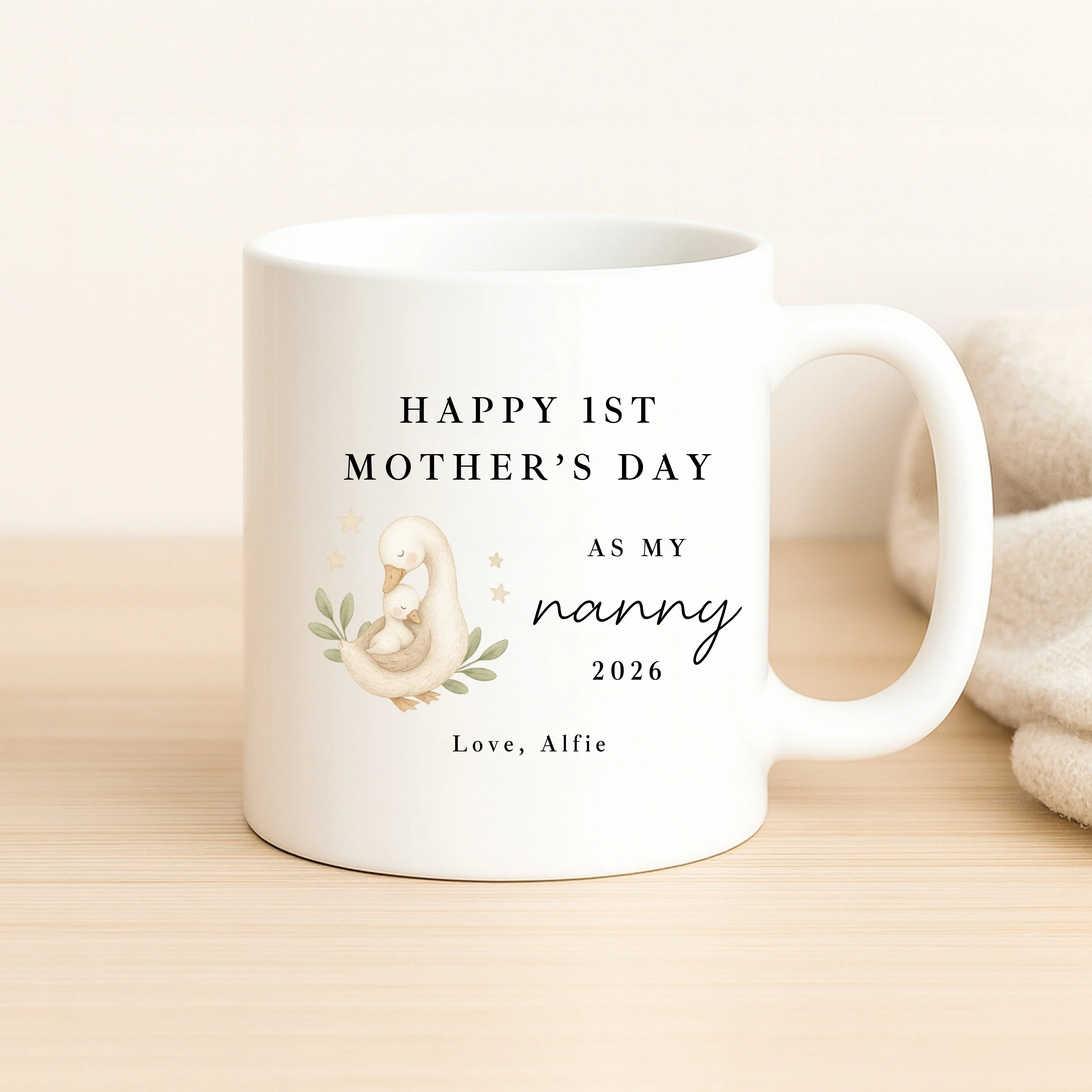 Personalised Ducks Happy 1st Mother's Day As My Nanny Mug