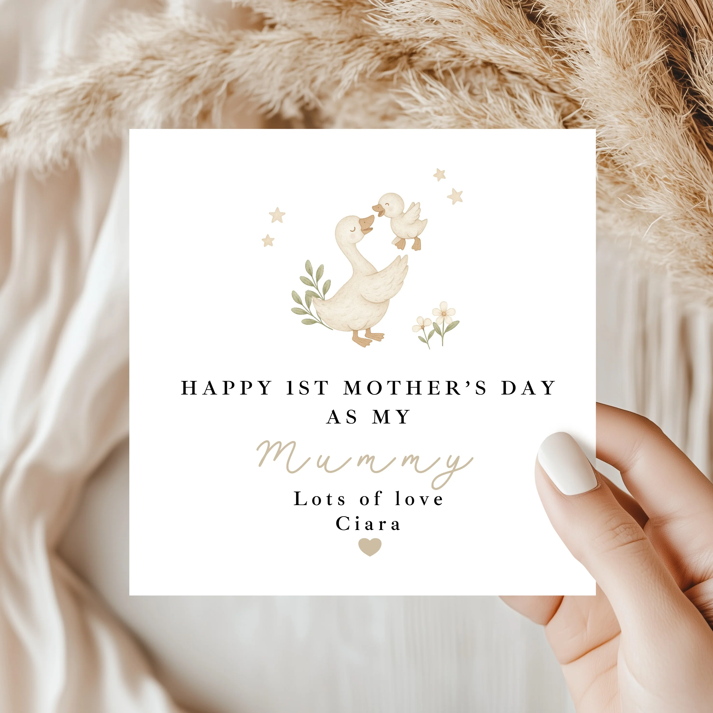 Personalised Ducks Happy First Mother's Day Card - Image 4