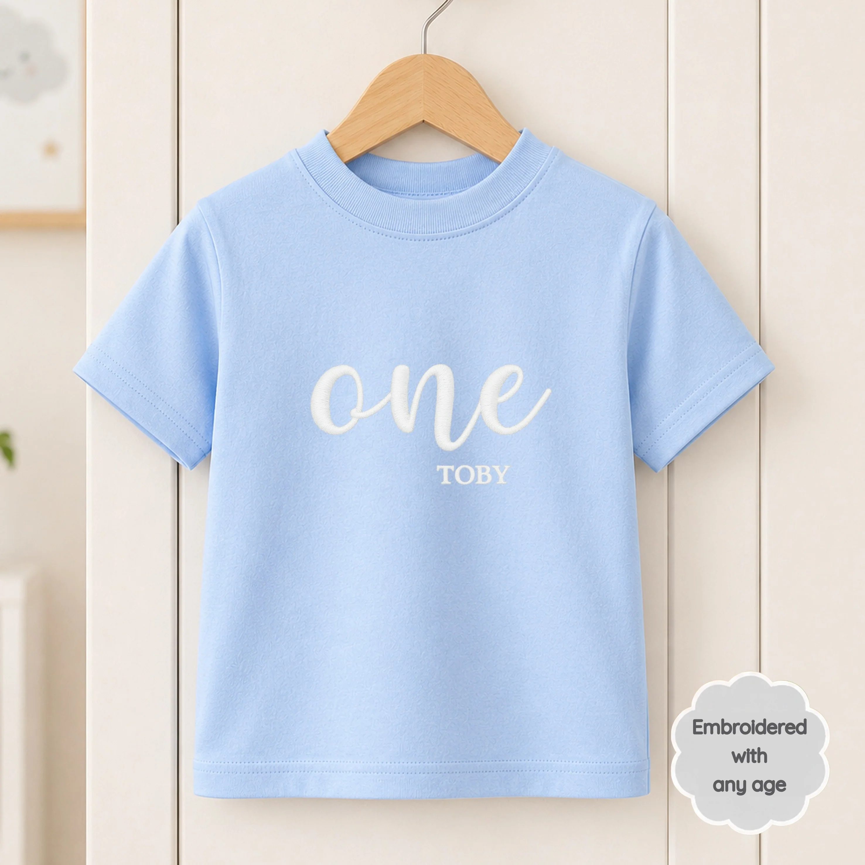 Personalised Embroidered Any Age Birthday T-Shirt - Image 5