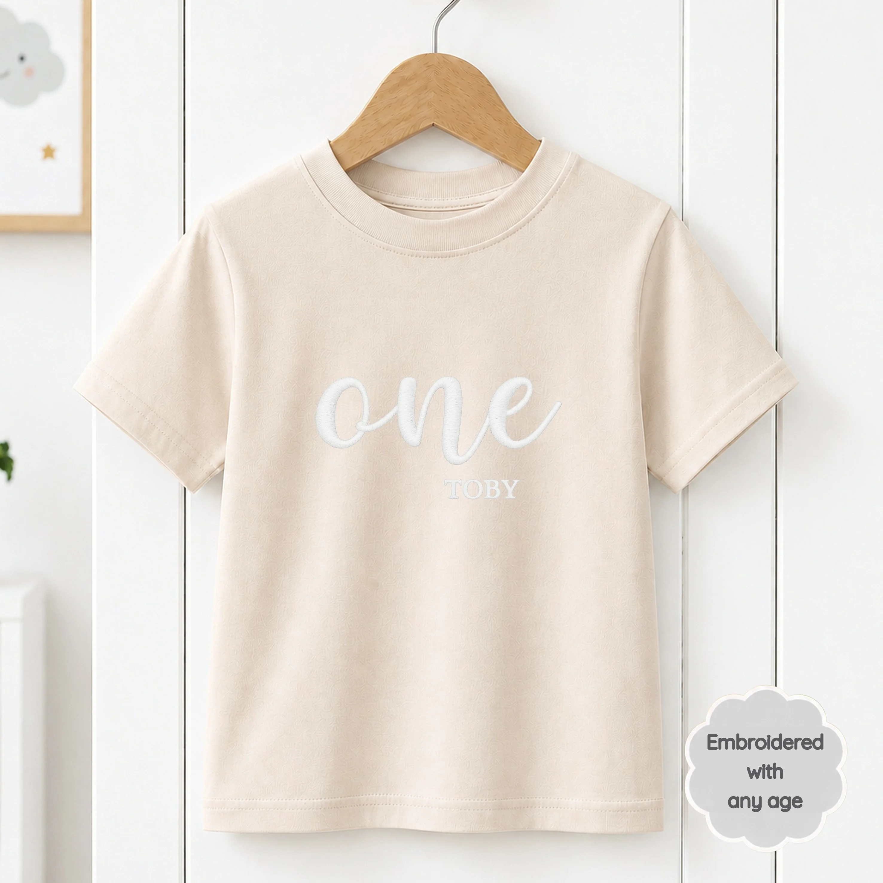 Personalised Embroidered Any Age Birthday T-Shirt - Image 6