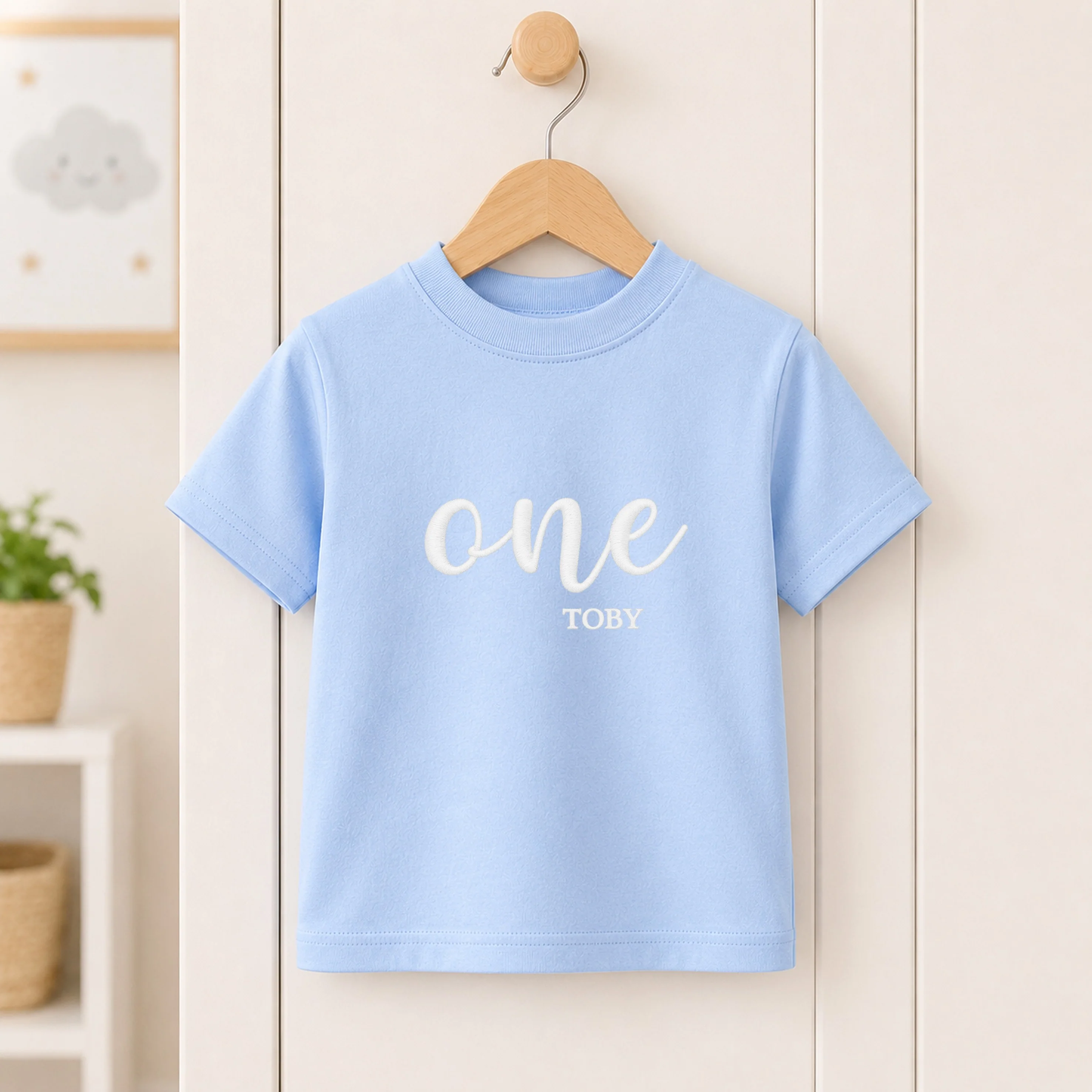 Personalised Embroidered First Birthday T-Shirt - Image 2
