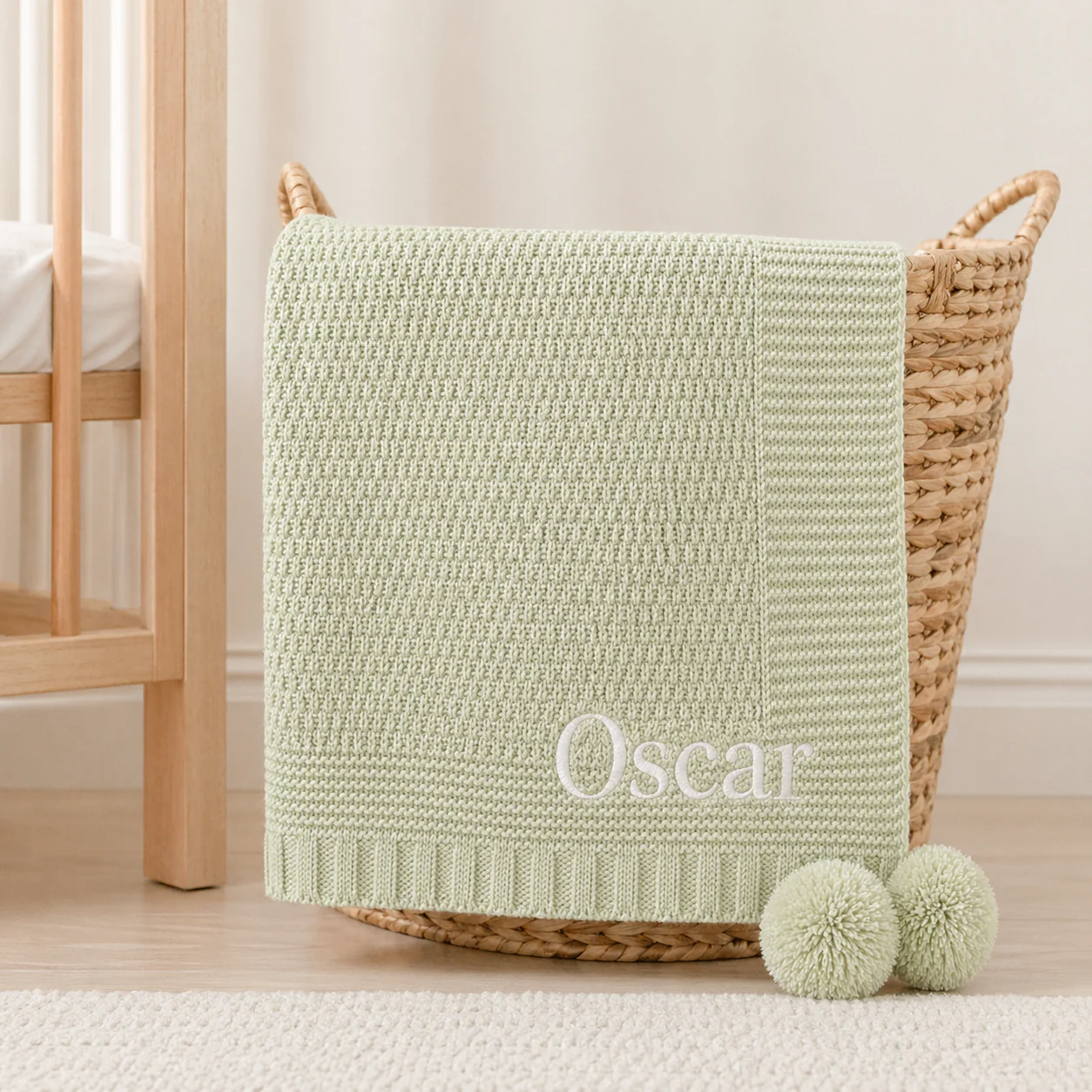 Personalised Embroidered Knitted Baby Blanket - Image 7