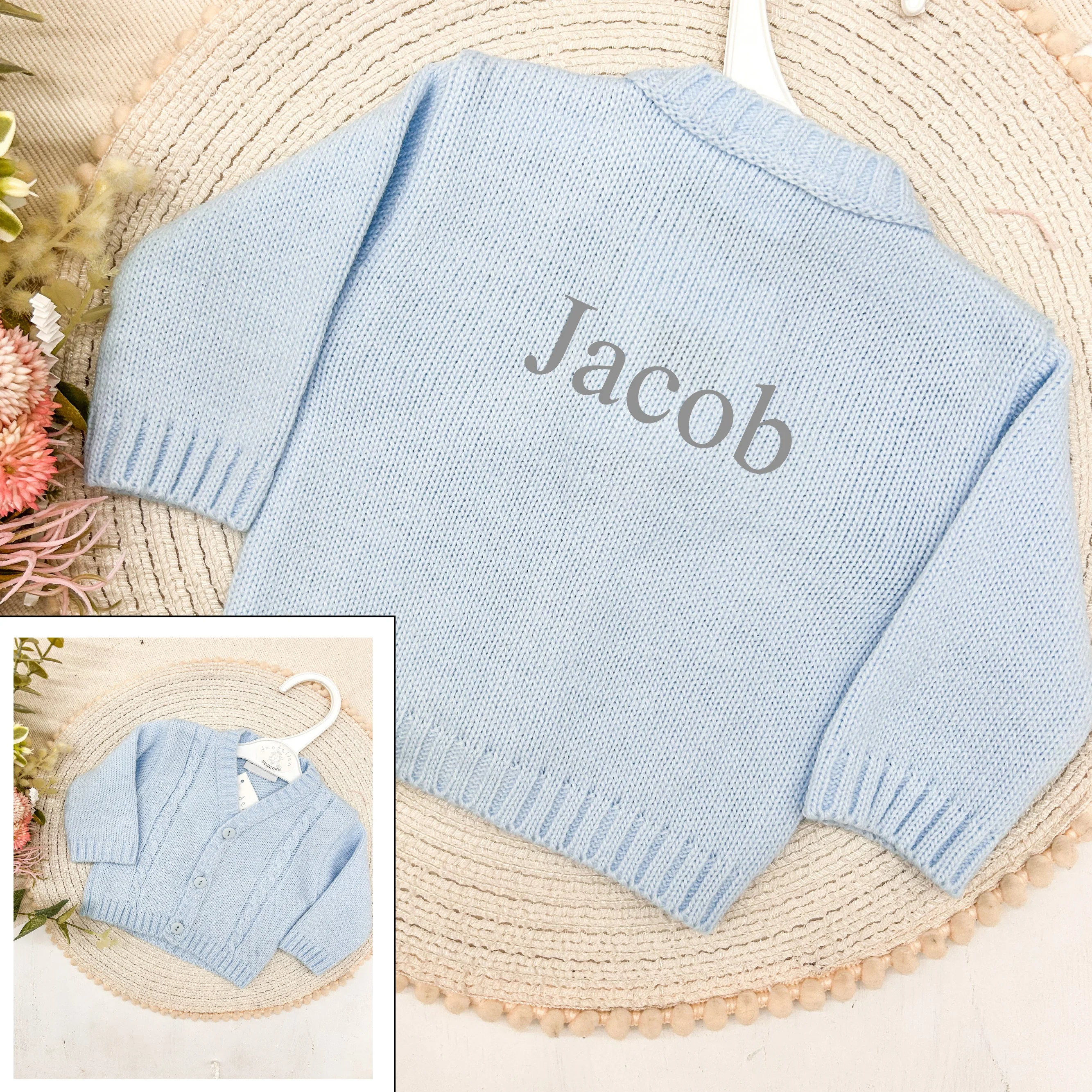 Personalised Embroidered Knitted Cardigan - Image 5