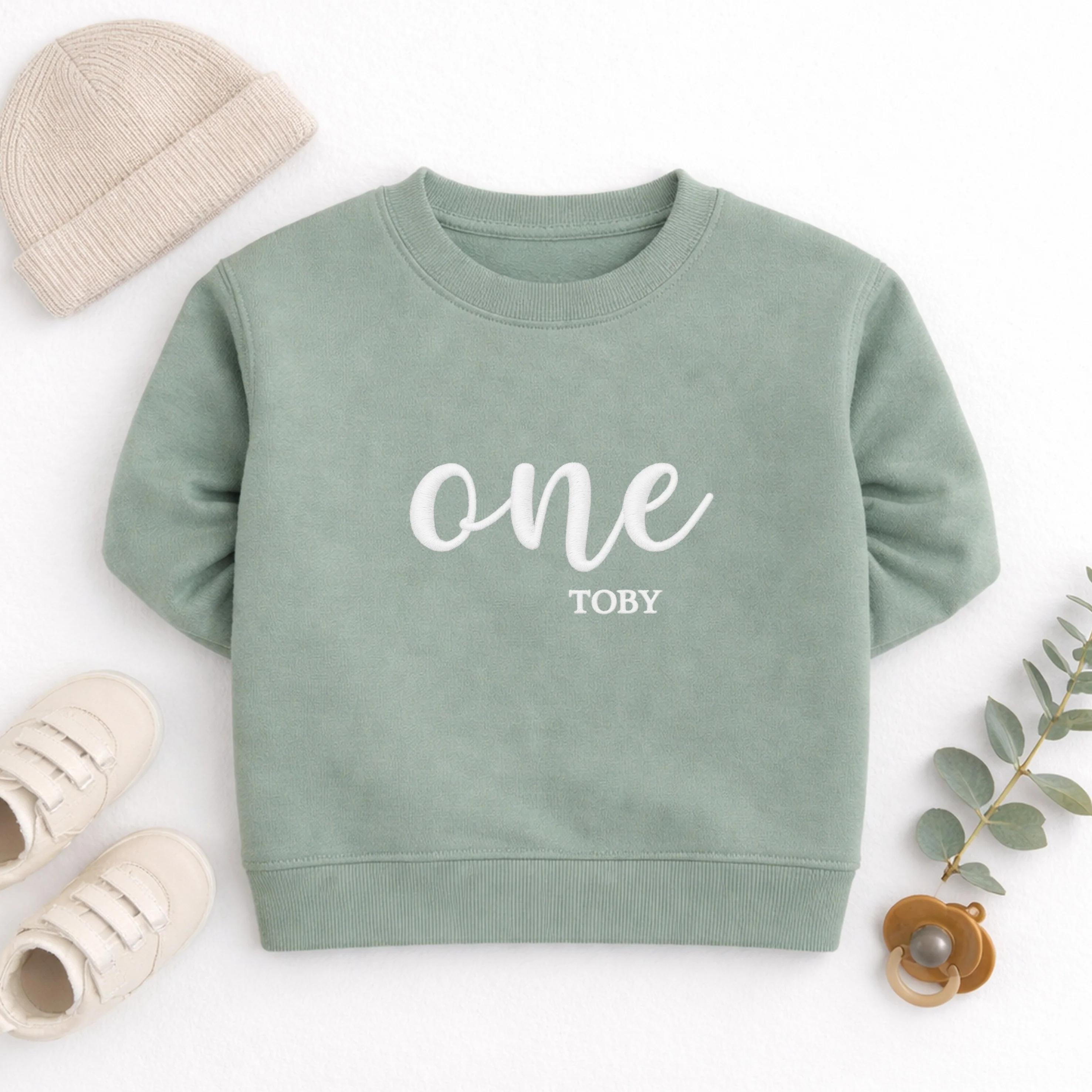 Personalised Embroidered One Today First Birthday Jumper - Image 3