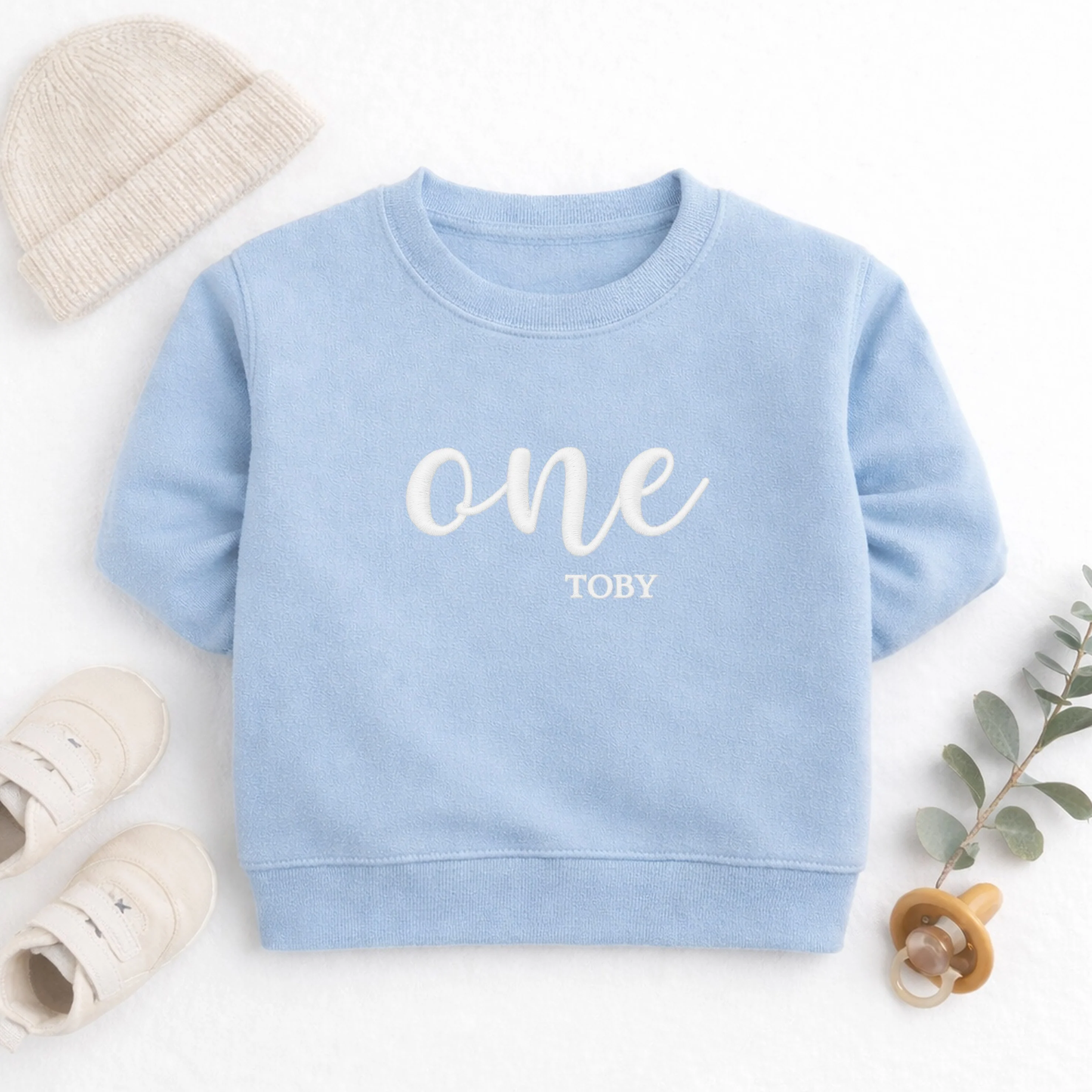 Personalised Embroidered One Today First Birthday Jumper - Image 4