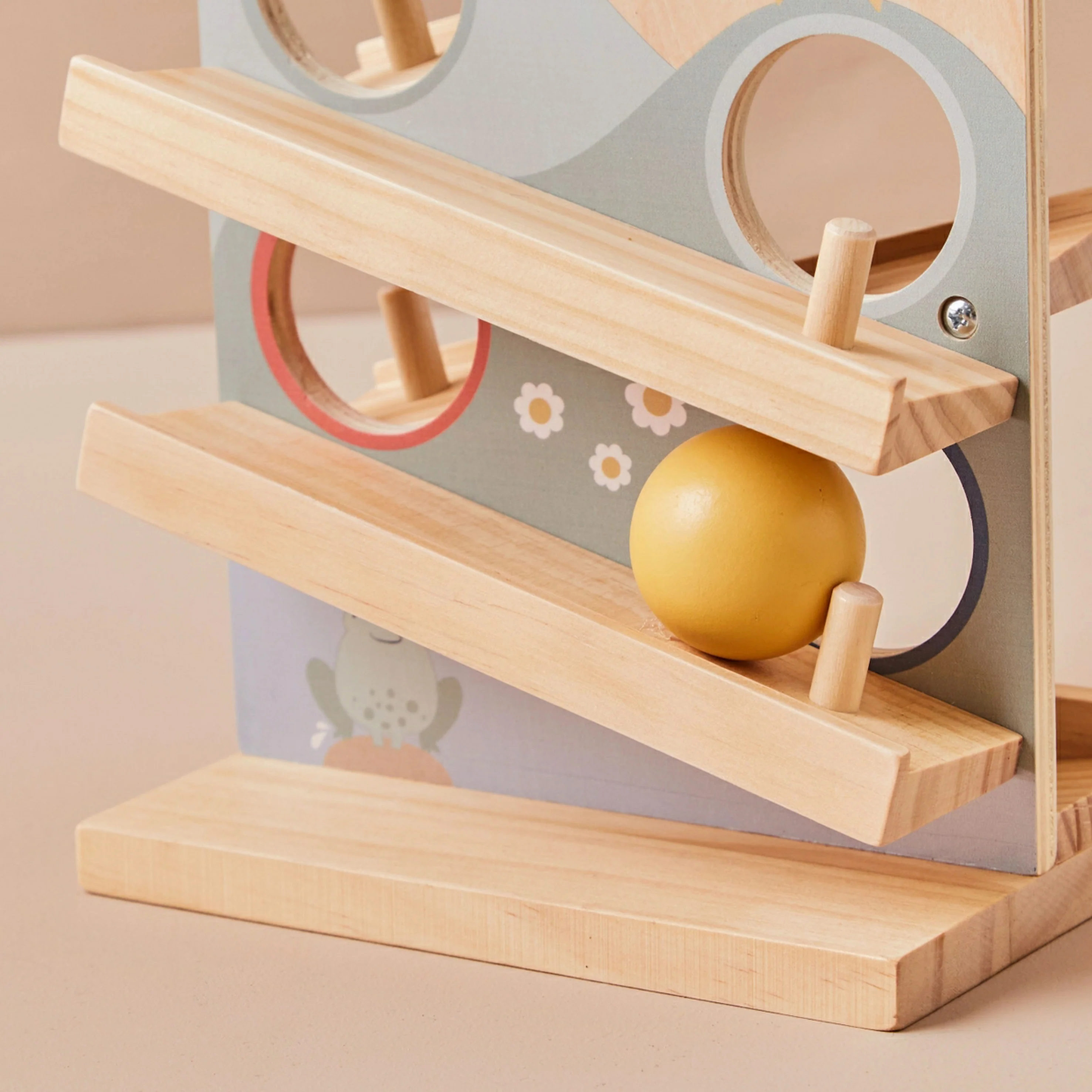 Personalised Engraved Wooden Ball Run Toy - Image 5