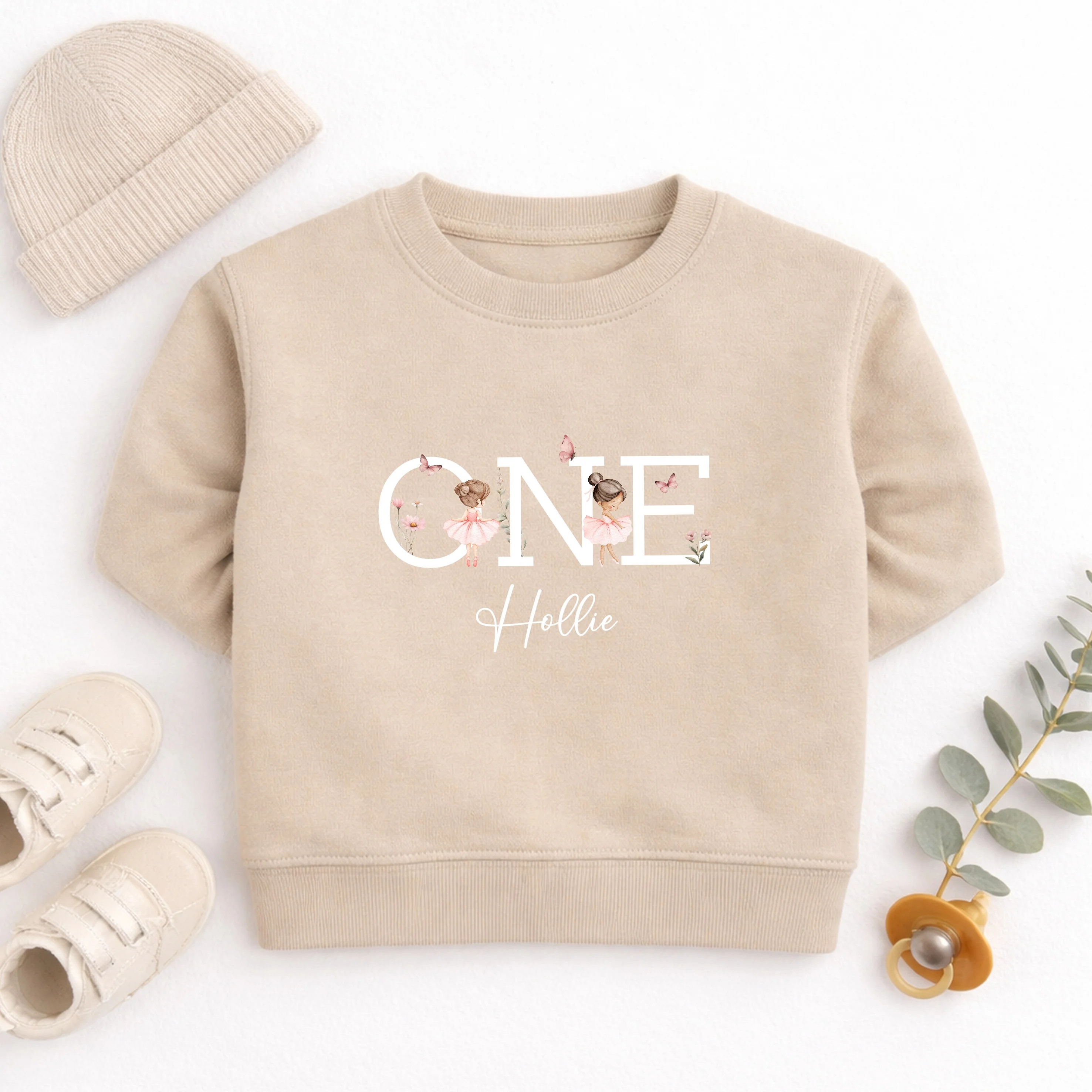 Personalised Fairies One Today First Birthday Jumper - Image 3
