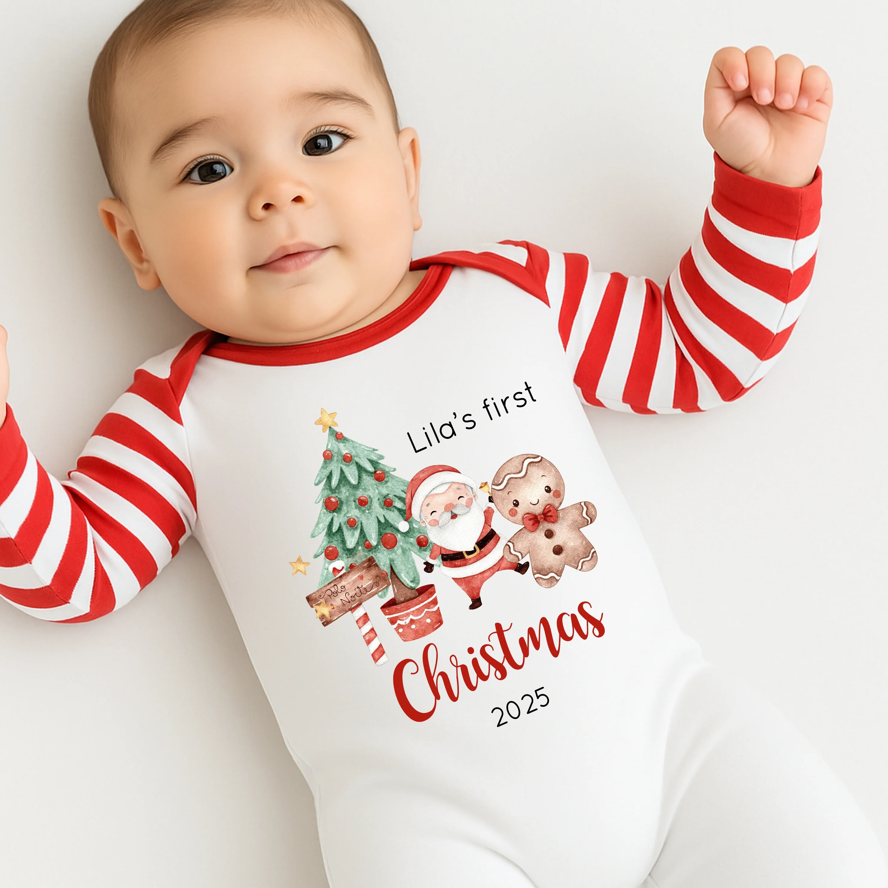Personalised First Christmas Together Matching Babygrow/Pyjamas - Image 3