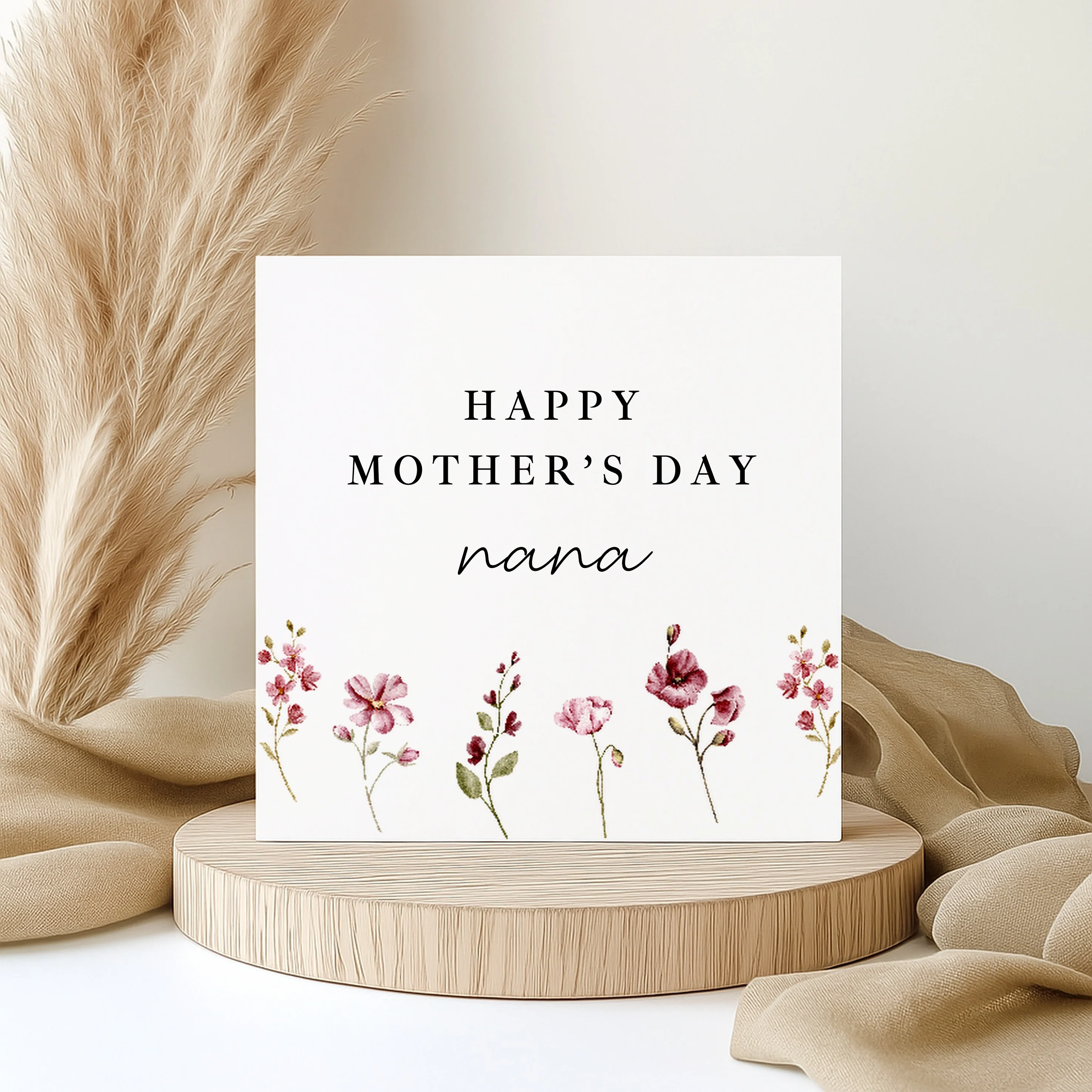 Personalised Floral Happy Mother's Day Nana Card - Image 2