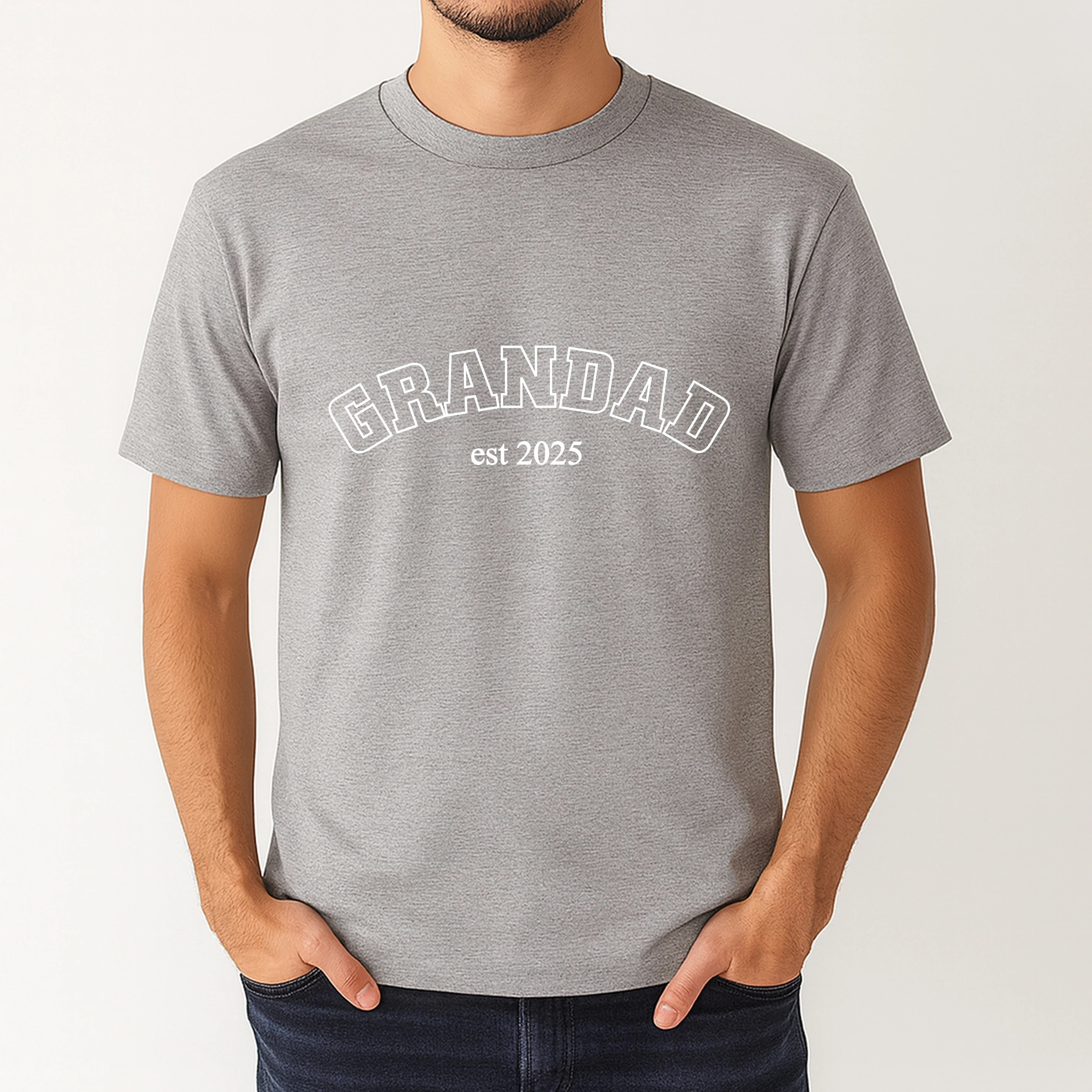 Personalised Grandad and Mini Est Grey Matching Outfits - Image 2